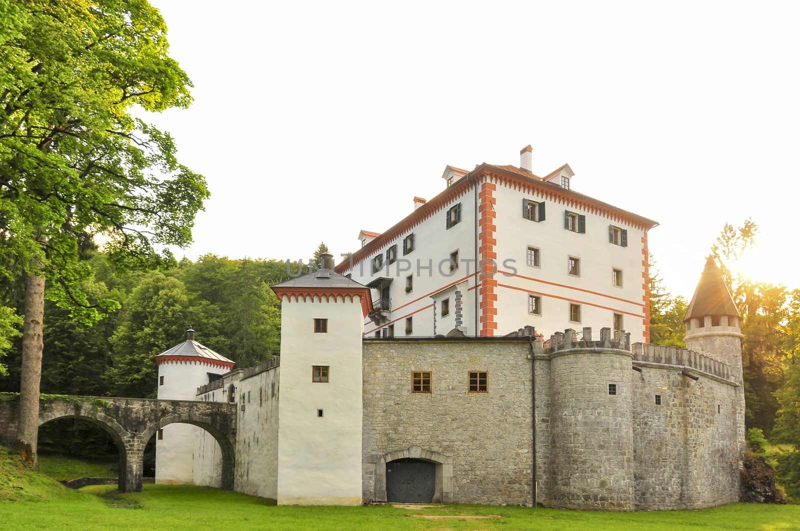 Sneznik Castle, a picturesque 13th-century castle located in Loska Dolina, Slovenia