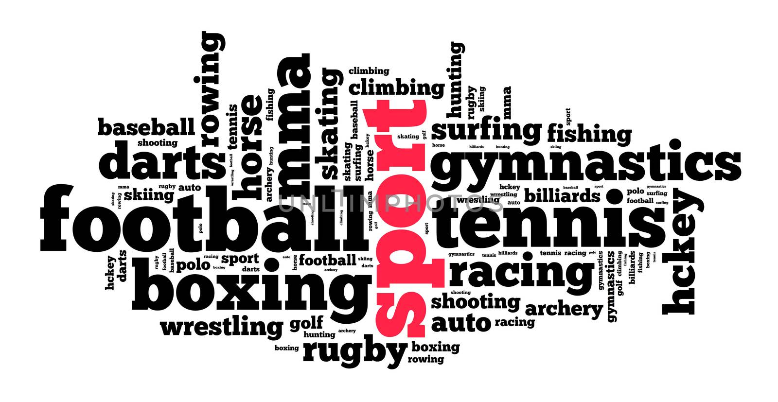 Sport word cloud concept by eenevski