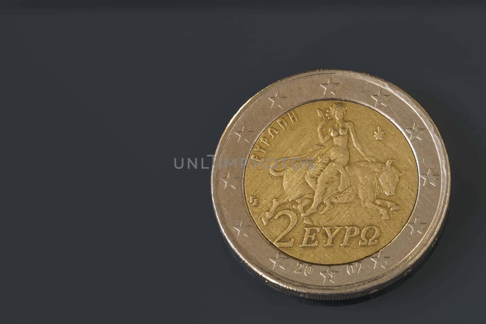 Two, 2 Euro coin from Greece, regular mint by asafaric