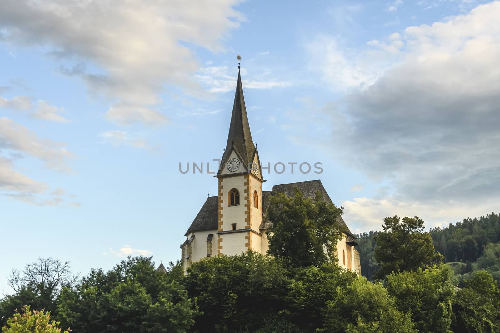 Saints Primus and Felician Church in Maria Worth, Carinthia, Aus by asafaric