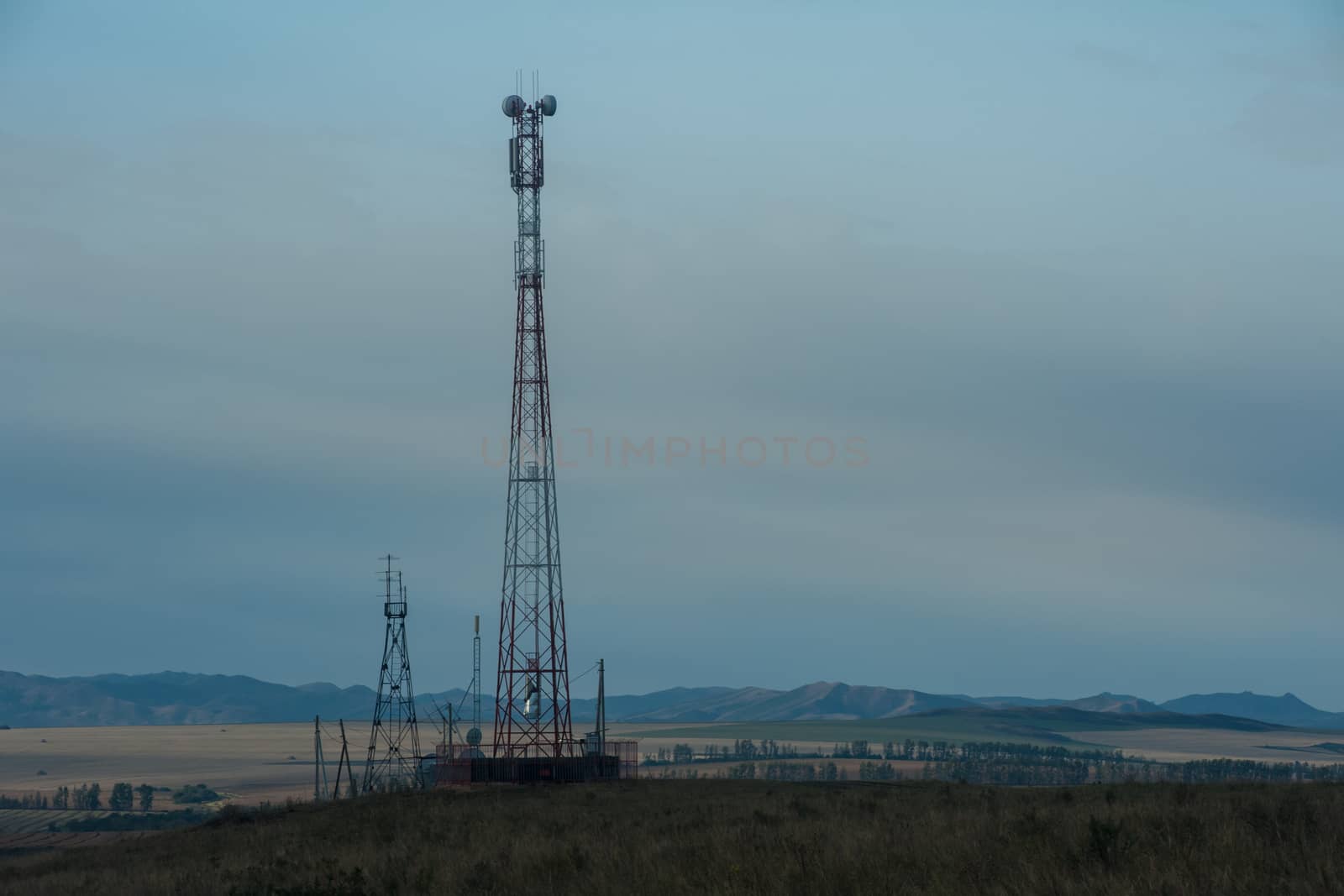 Telecommunications cell phone tower by rusak