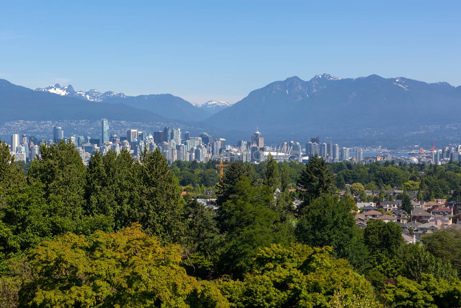Vancouver BC city skyline from Queen Elizabeth Park by Davidgn
