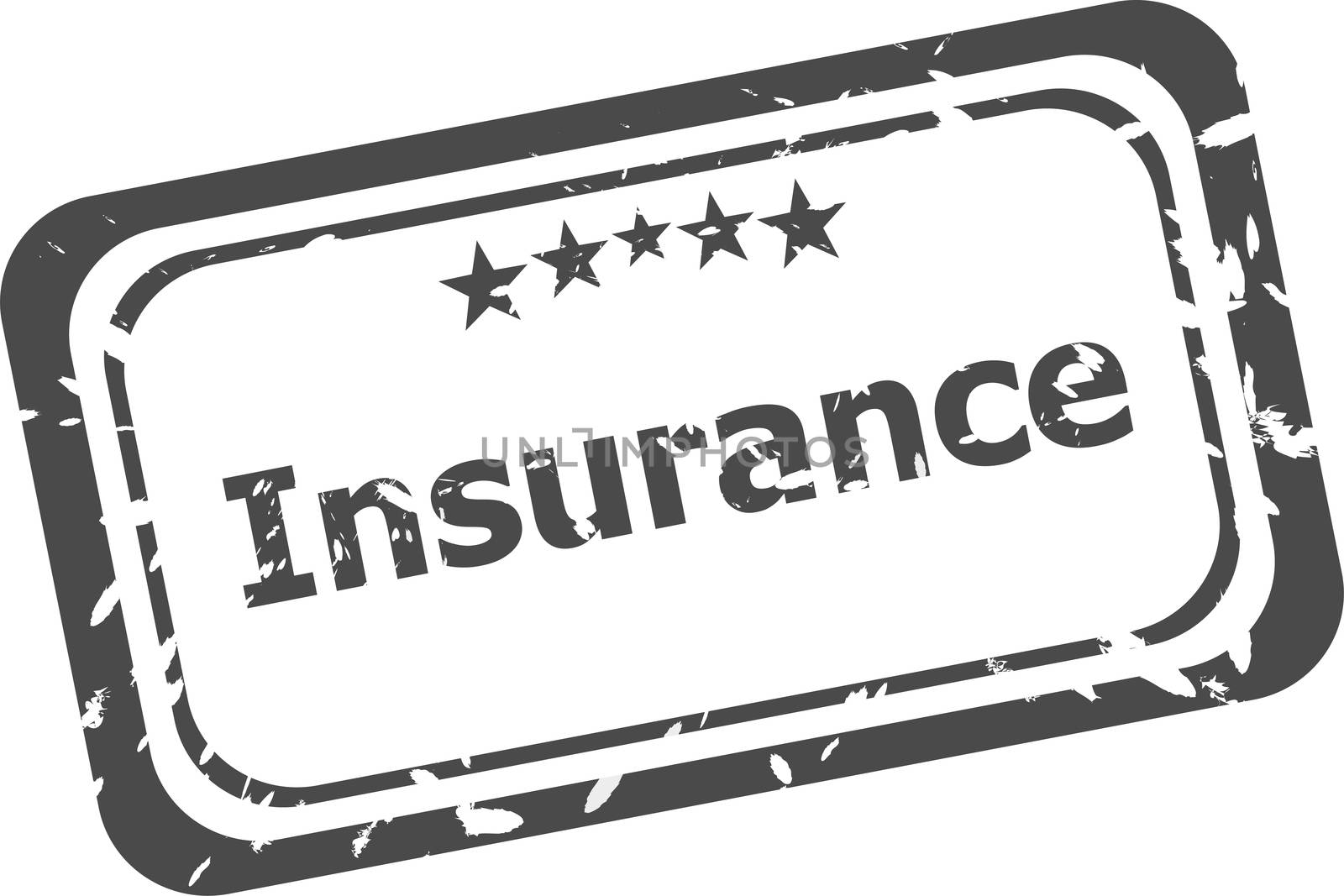 insurance grunge stamp isolated on white background
