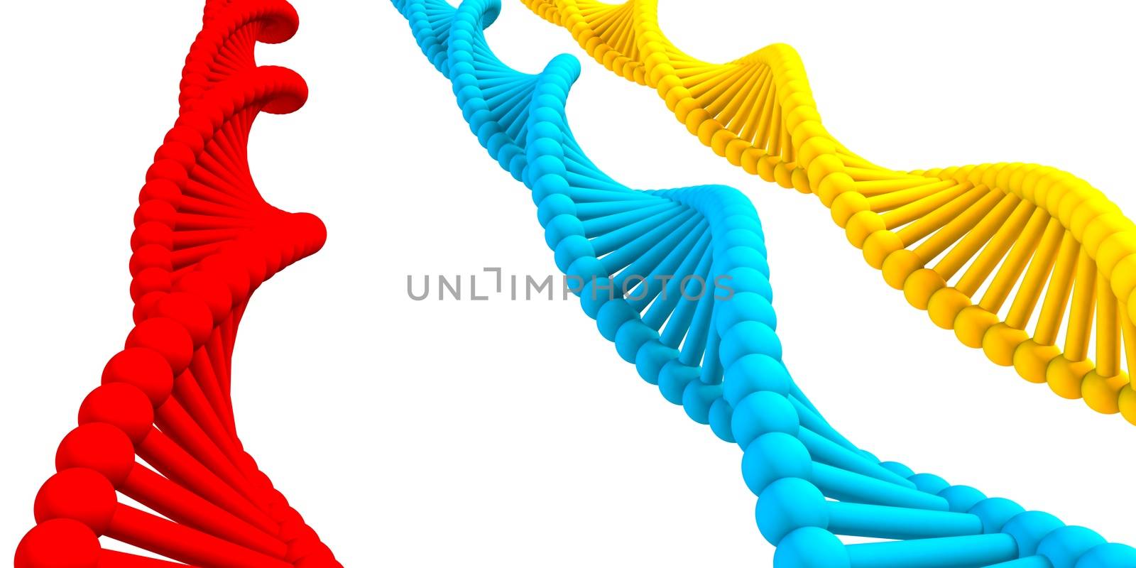 DNA Strand Helix Simple Abstract Background on White