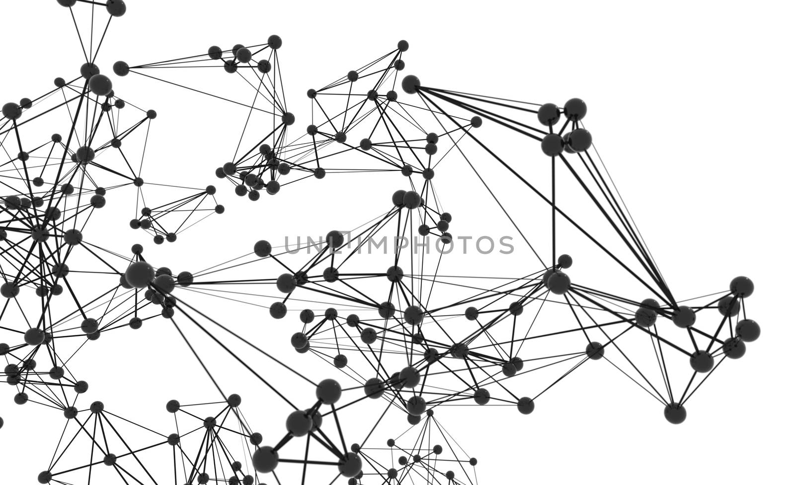 Concept of Network or Internet Communication. 3d illustration. White background