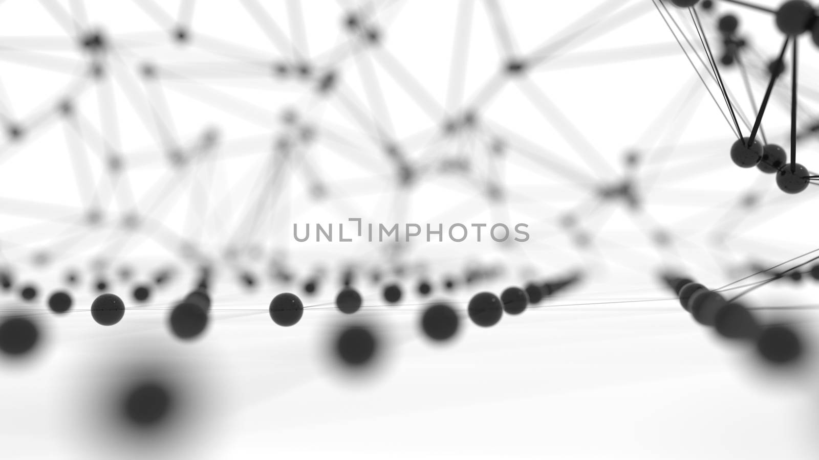 Concept of Network or Internet Communication. 3d illustration. White background