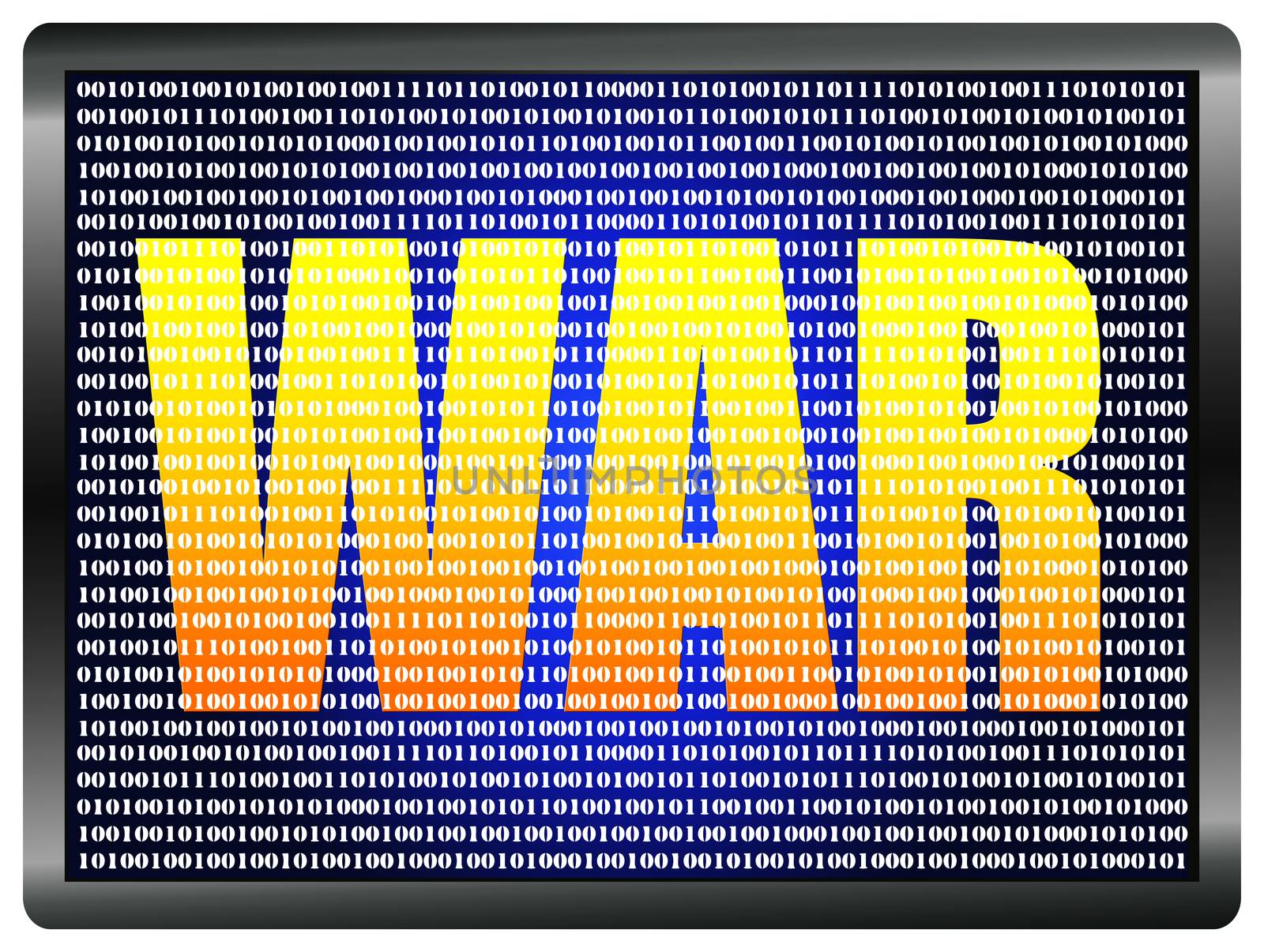 Concept sign of the threat of cyber warfare