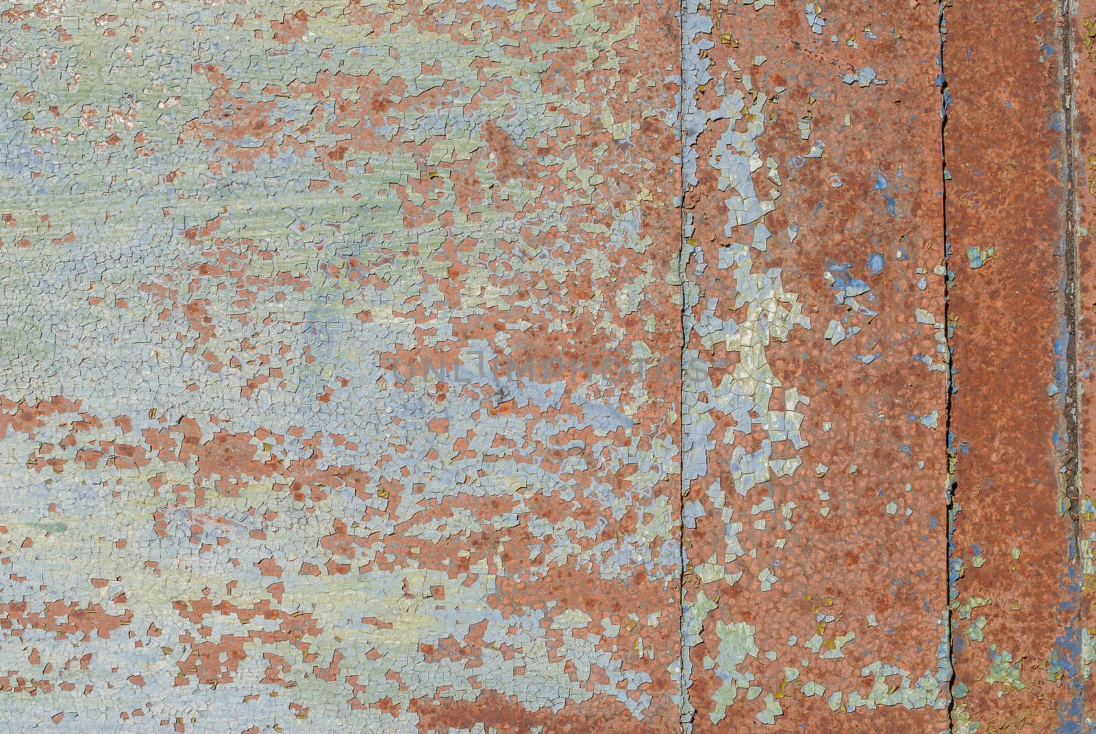 chipped paint on iron surface, texture background by uvisni