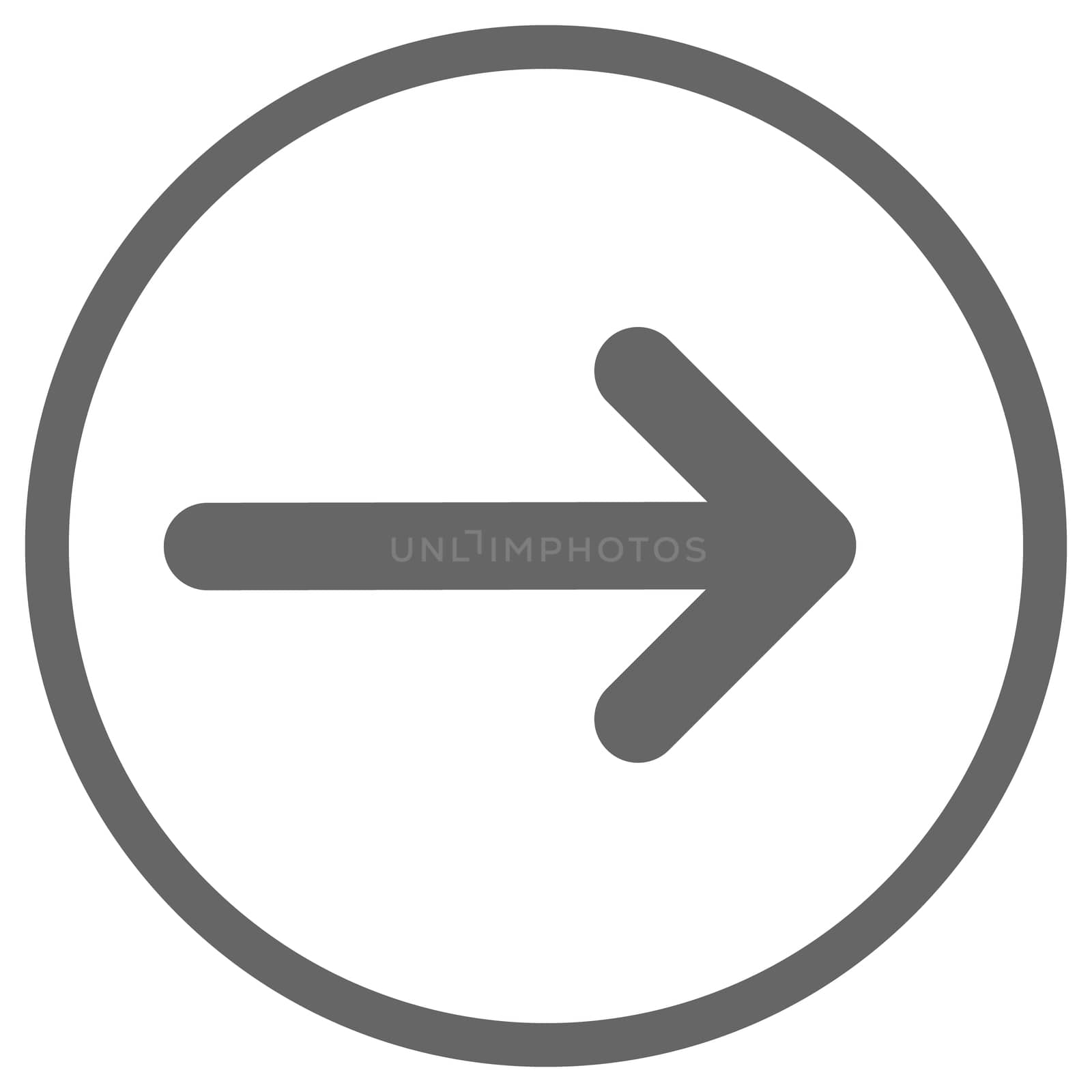 Pointer, arrow in modern flat style. Arrow button isolated on white background. Symbol for web design, site, app, UI.