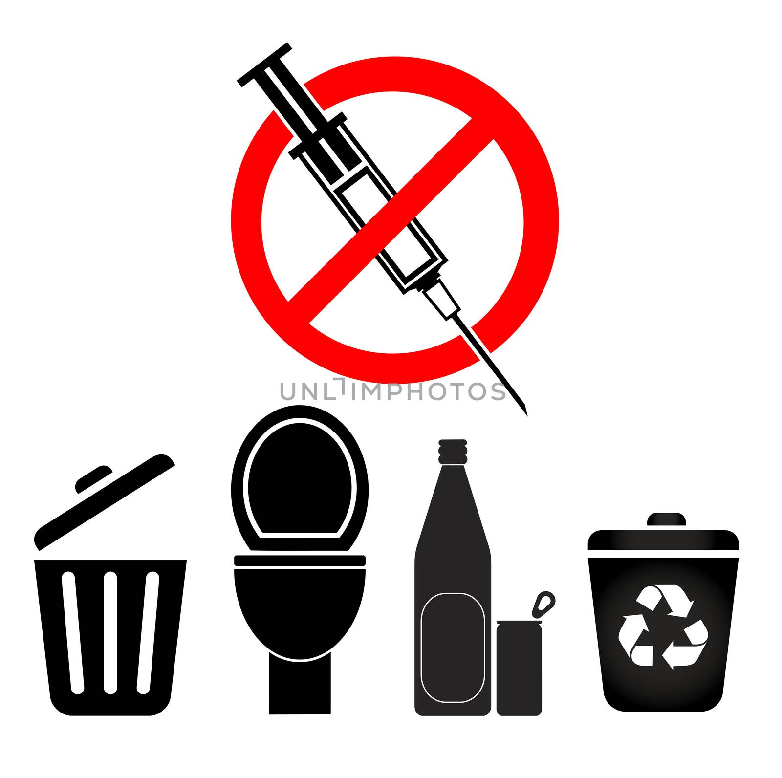 No Disposal for Syringes and Needles by Bambara