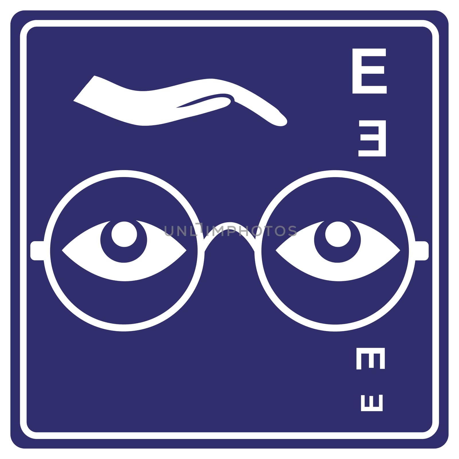 Business sign for opticians, eye doctors, eye clinics