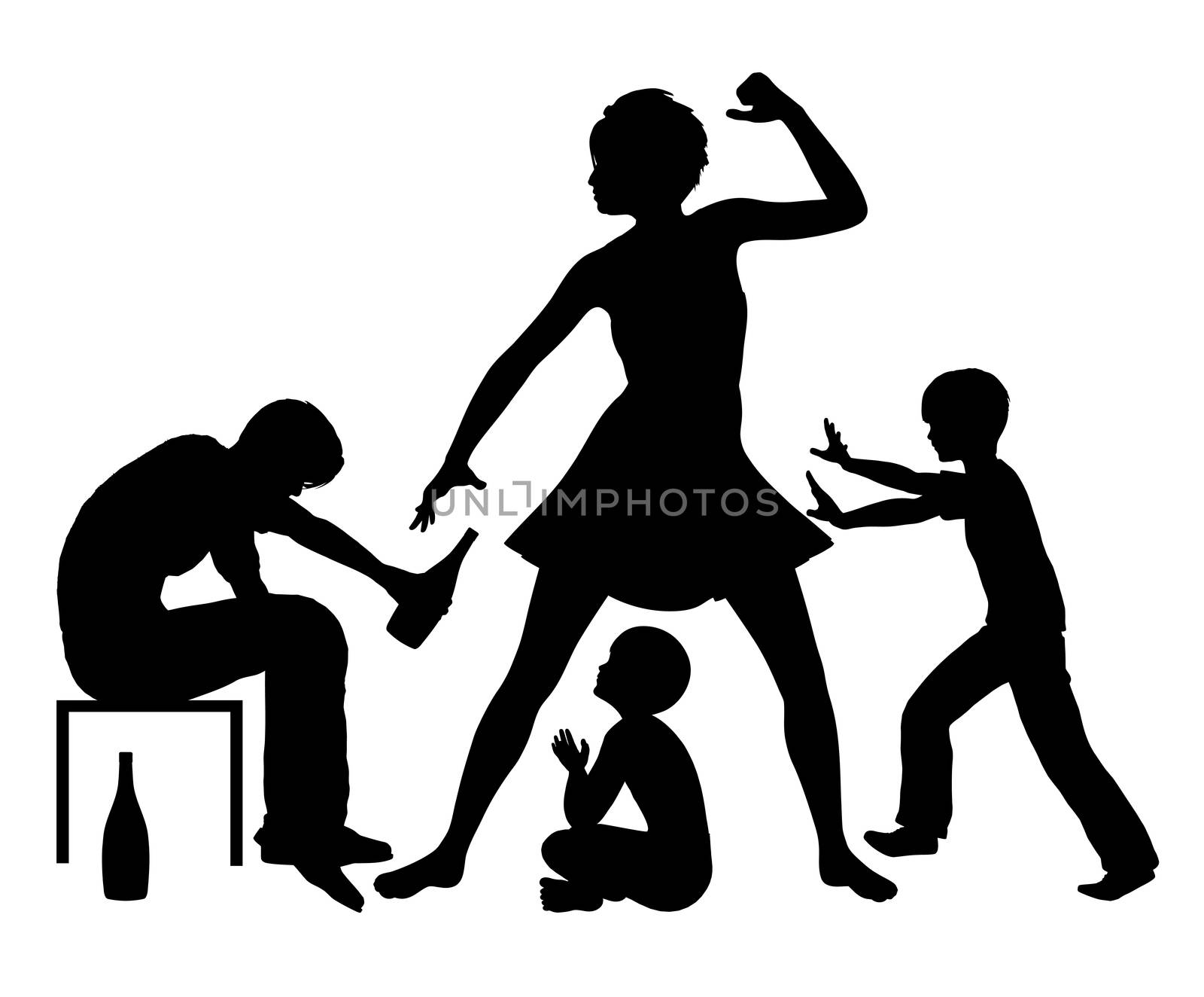 Violent family conflict due to the alcohol addiction