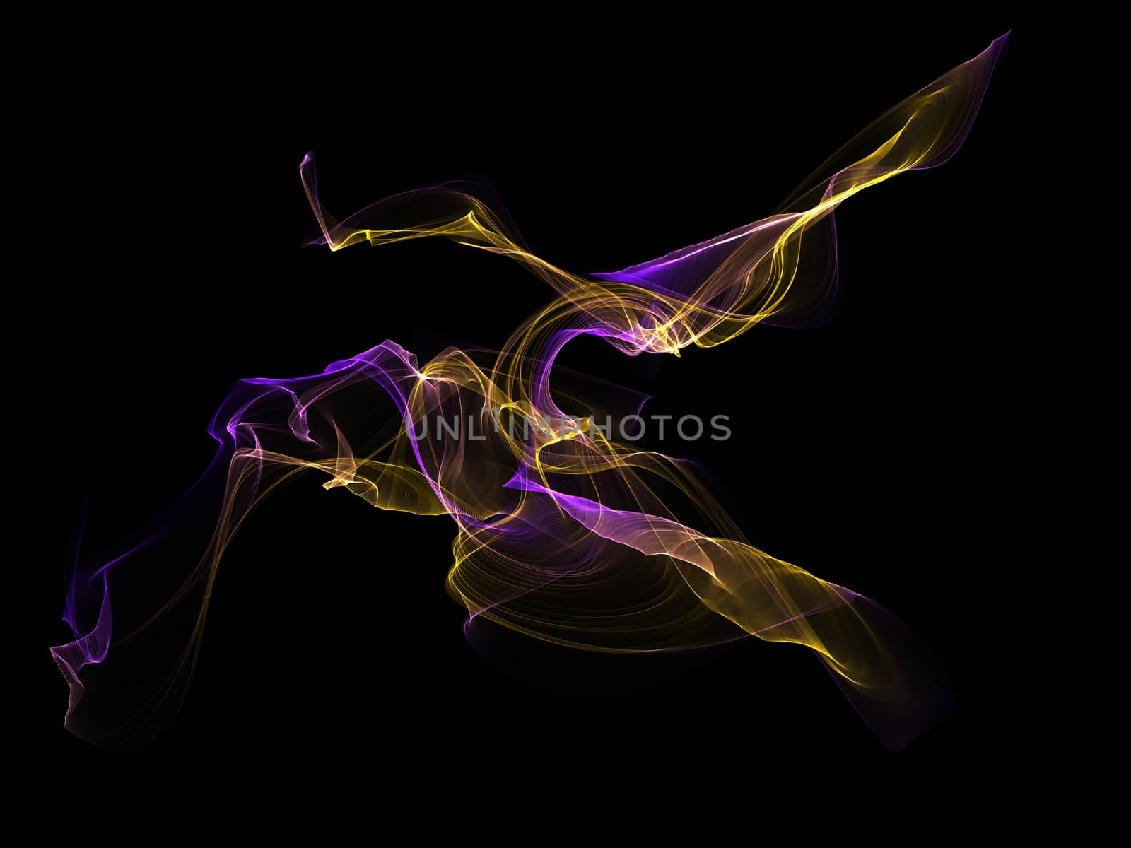 Dark abstract background with a glowing abstract waves by teerawit