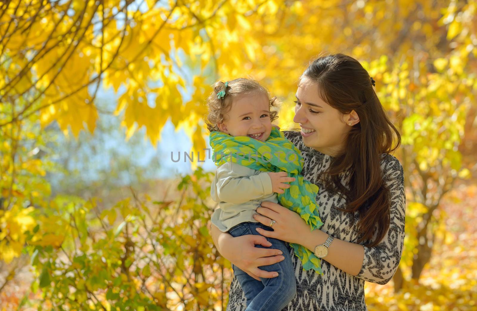 Mother and daughter in autumn  by mady70