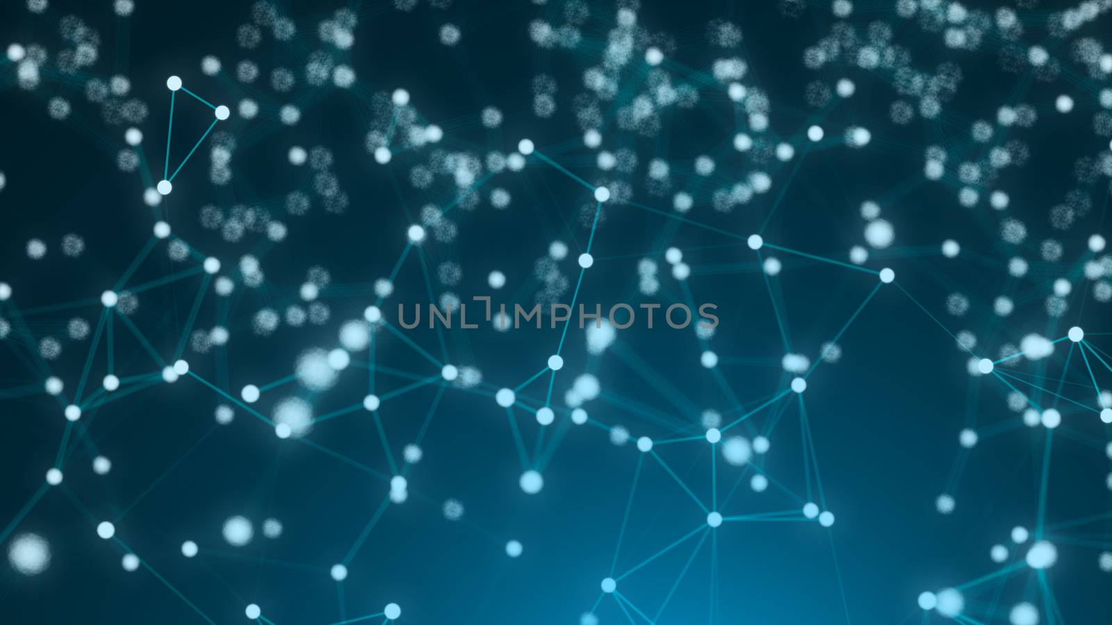 Abstract connection dots. Technology background. Digital drawing blue theme. Network concept by nolimit046