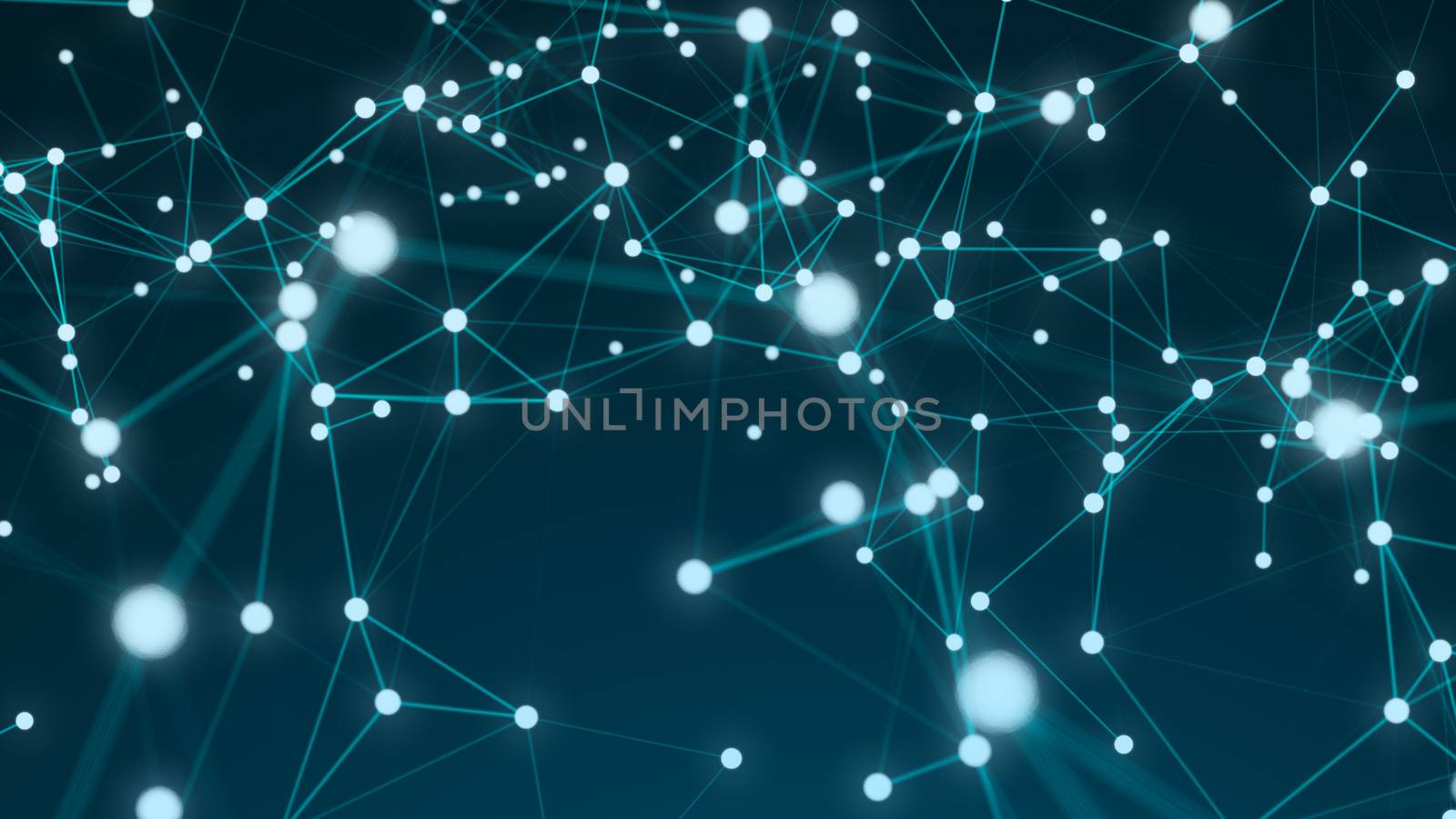 Abstract connection dots. Technology background. Digital drawing blue theme. Network concept by nolimit046