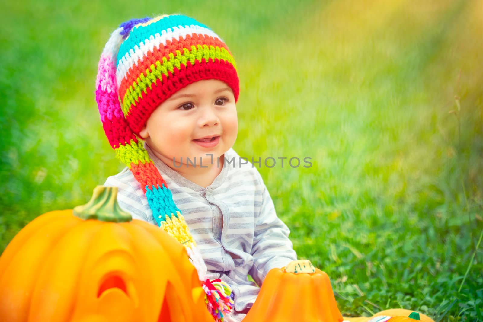 Little baby enjoying Halloween holiday by Anna_Omelchenko