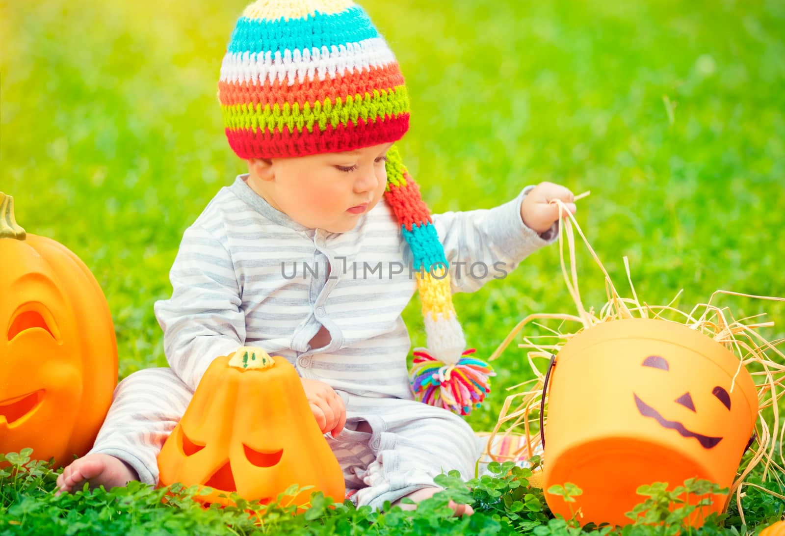 Little boy celebrates Halloween by Anna_Omelchenko