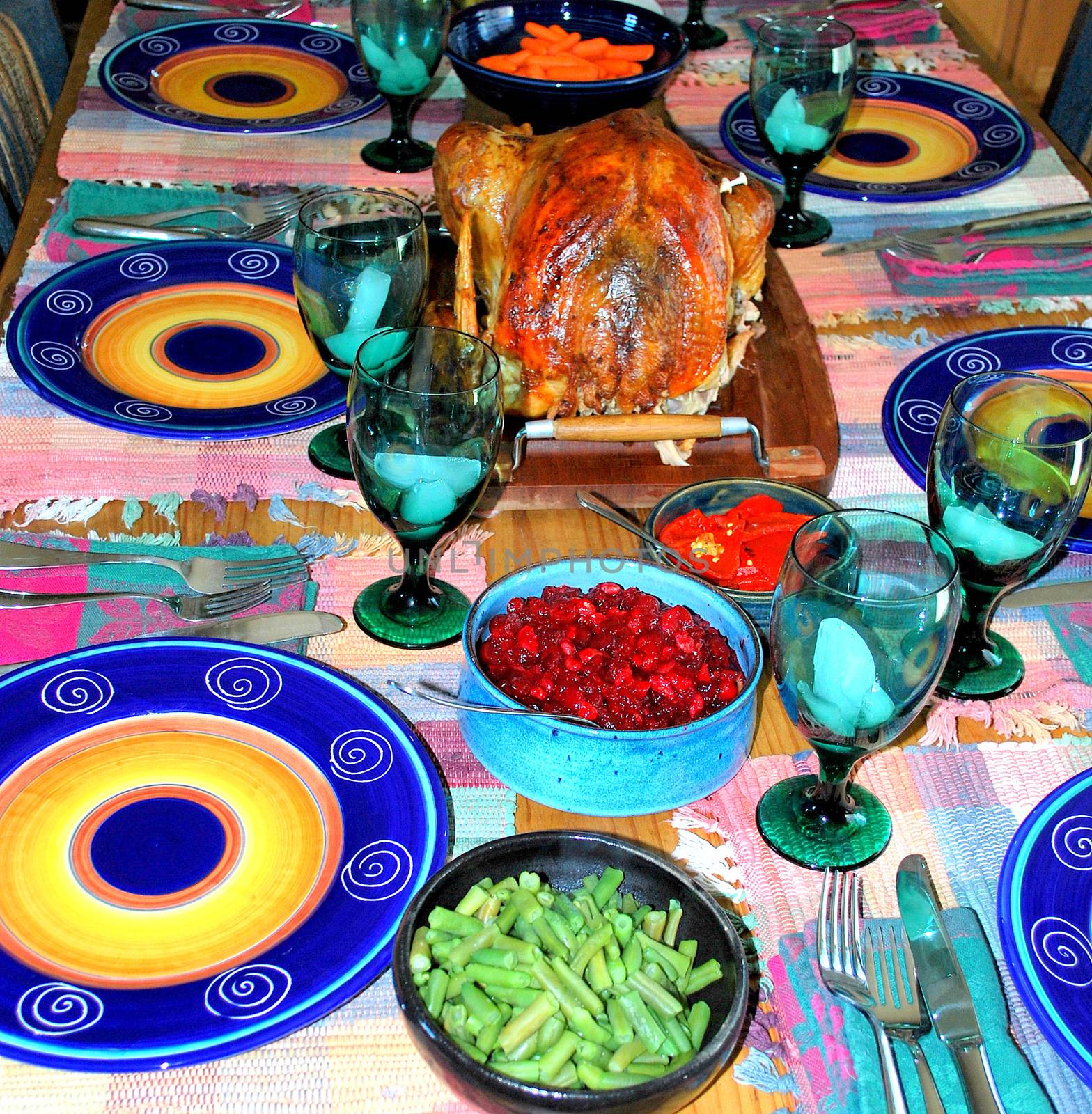 Holiday turkey dinner. by oscarcwilliams