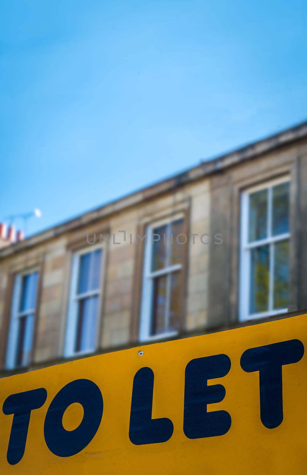 To Let Sign Outside A Luxury Apartment Or Flat In The UK With Copy Space