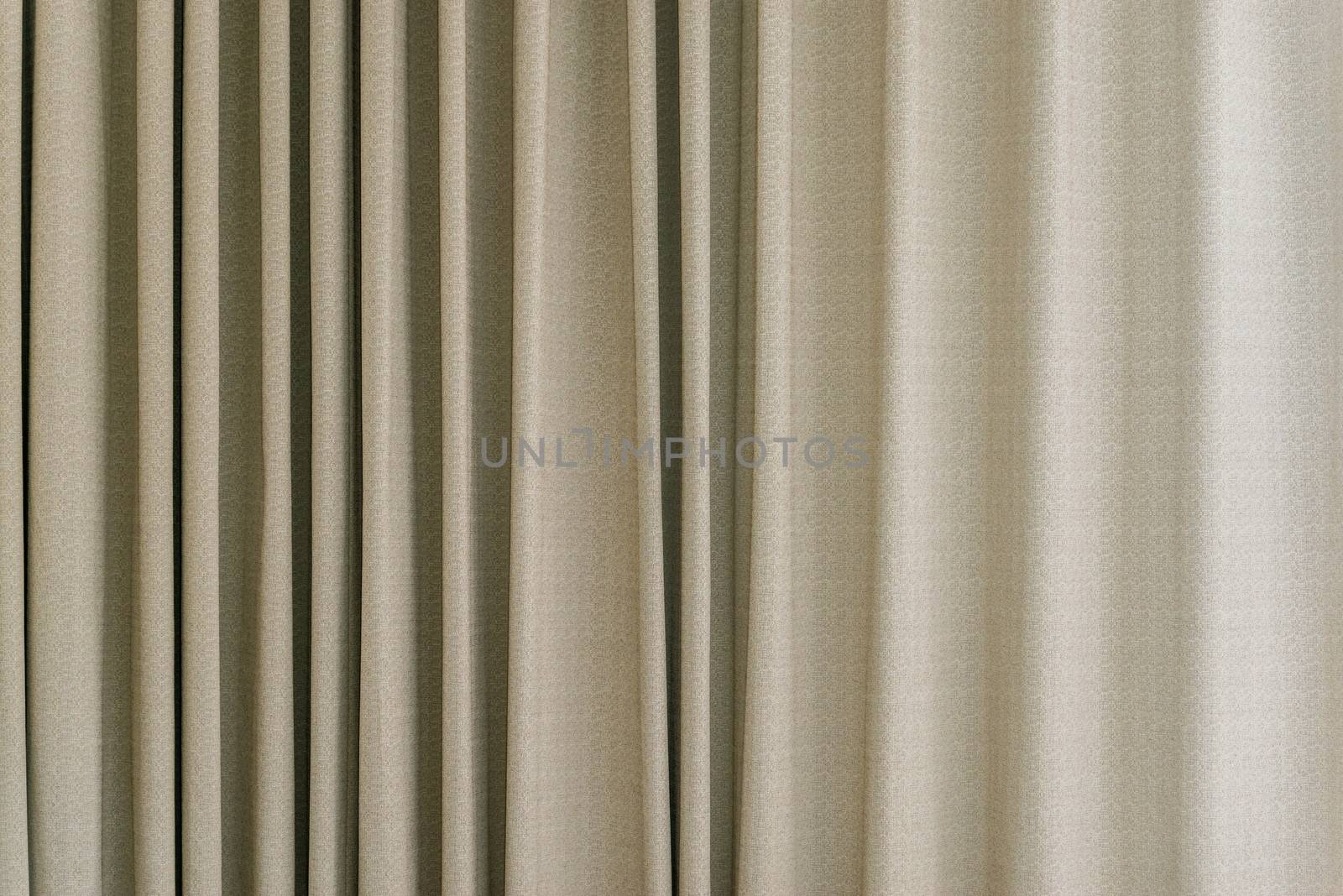 cream and brown curtain pattern from window