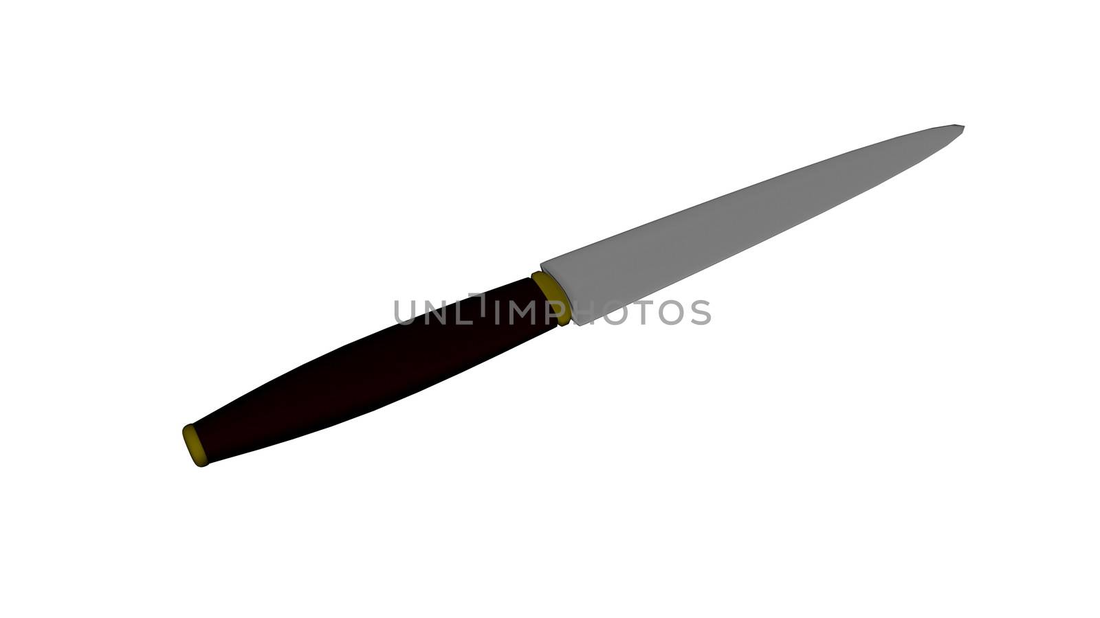 Pirate knife isolated in white background - 3D render