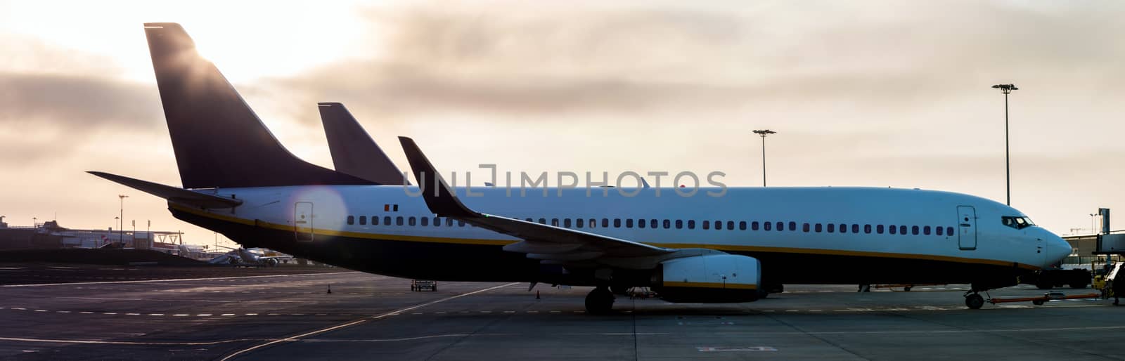 Airplane on the airport by membio