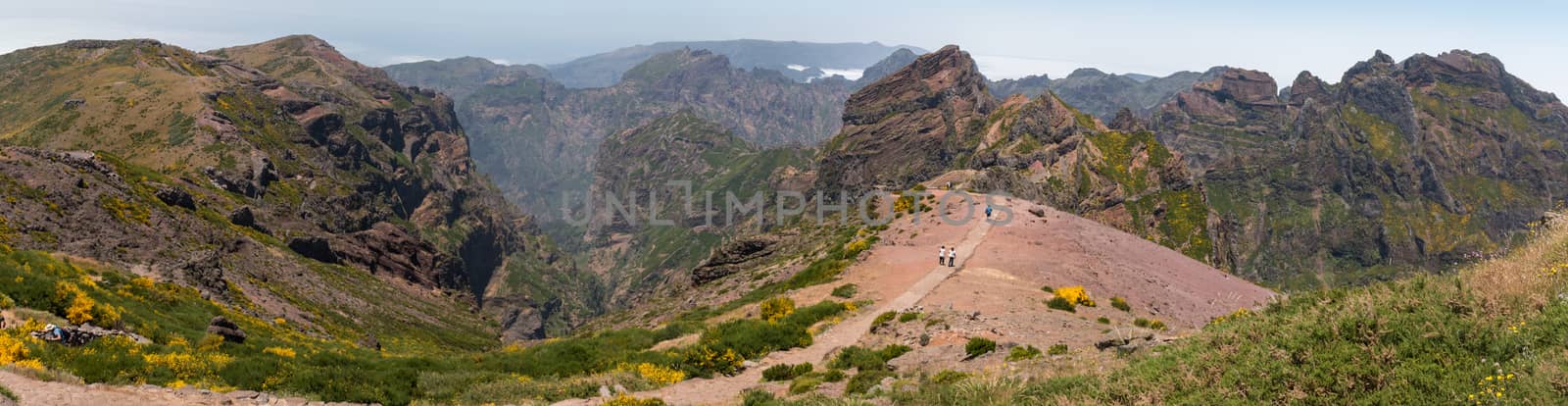 Pico do Arieiro mountain range viewpoint, located in Madeira island, Portugal.