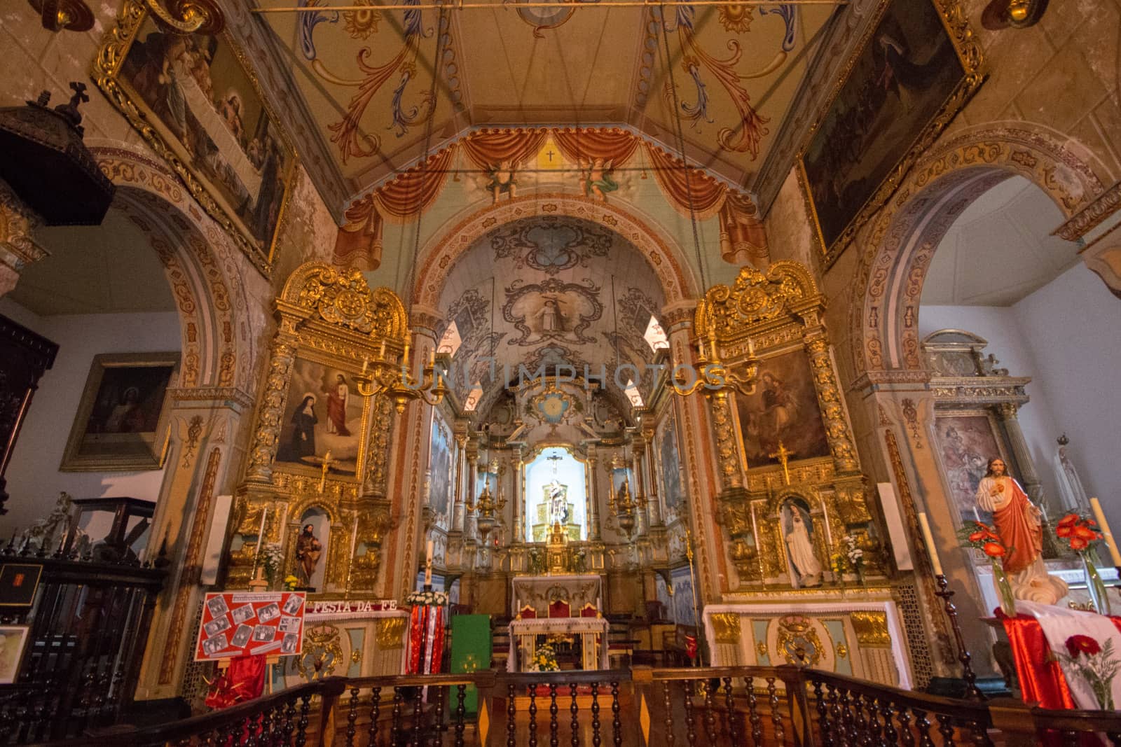 View of a Christian church in Madeira island, in Sao Vicente village.