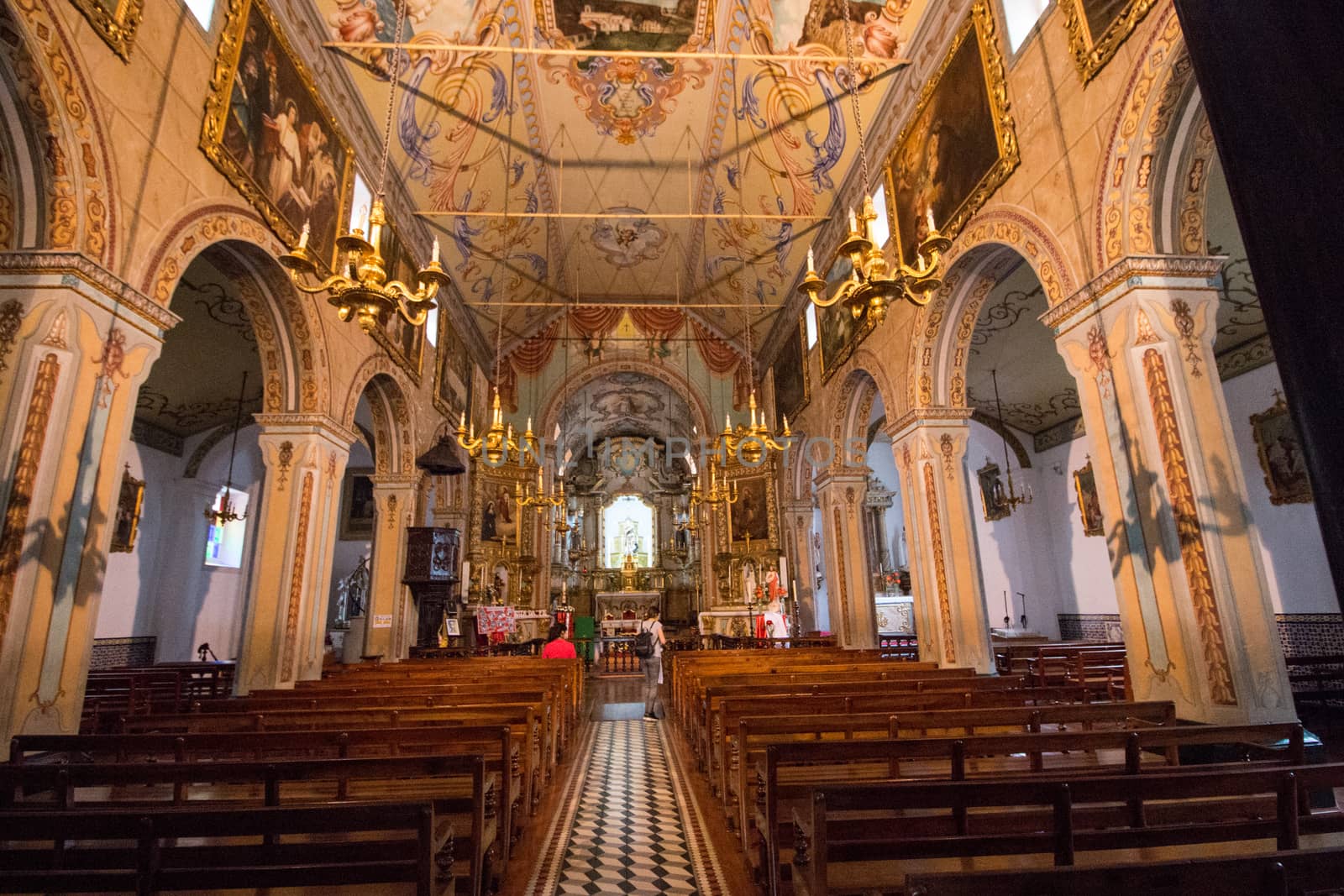 View of a Christian church in Madeira island, in Sao Vicente village.