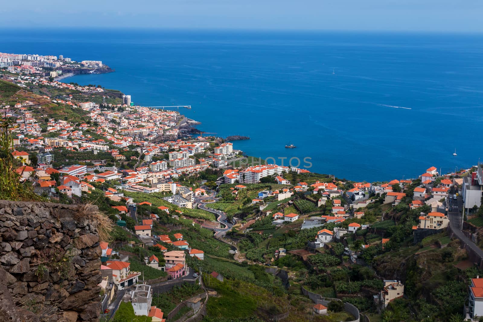 View of the famous Cabo Girao viewpoint in Madeira island, Portugal.