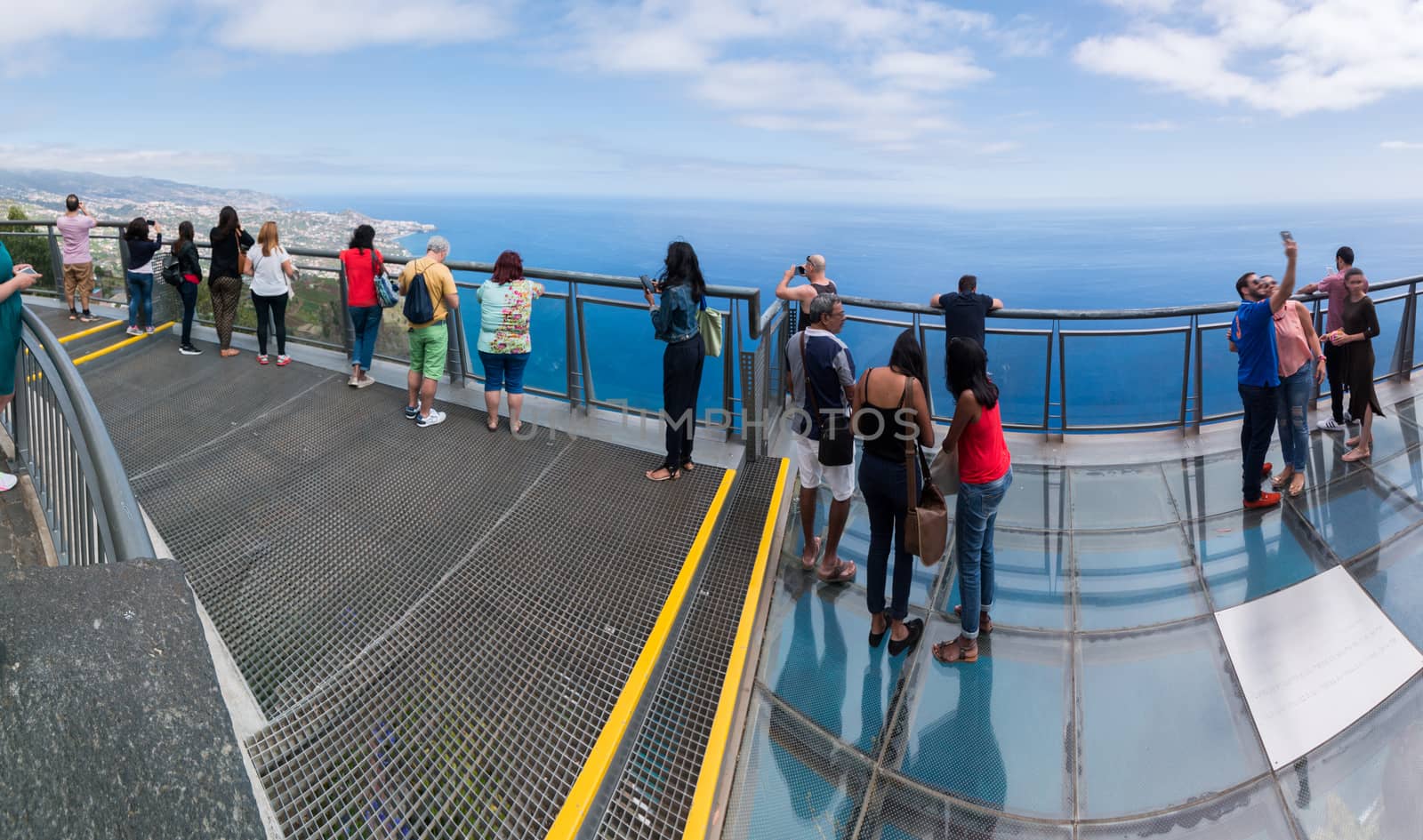 View of the famous Cabo Girao viewpoint in Madeira island, Portugal.