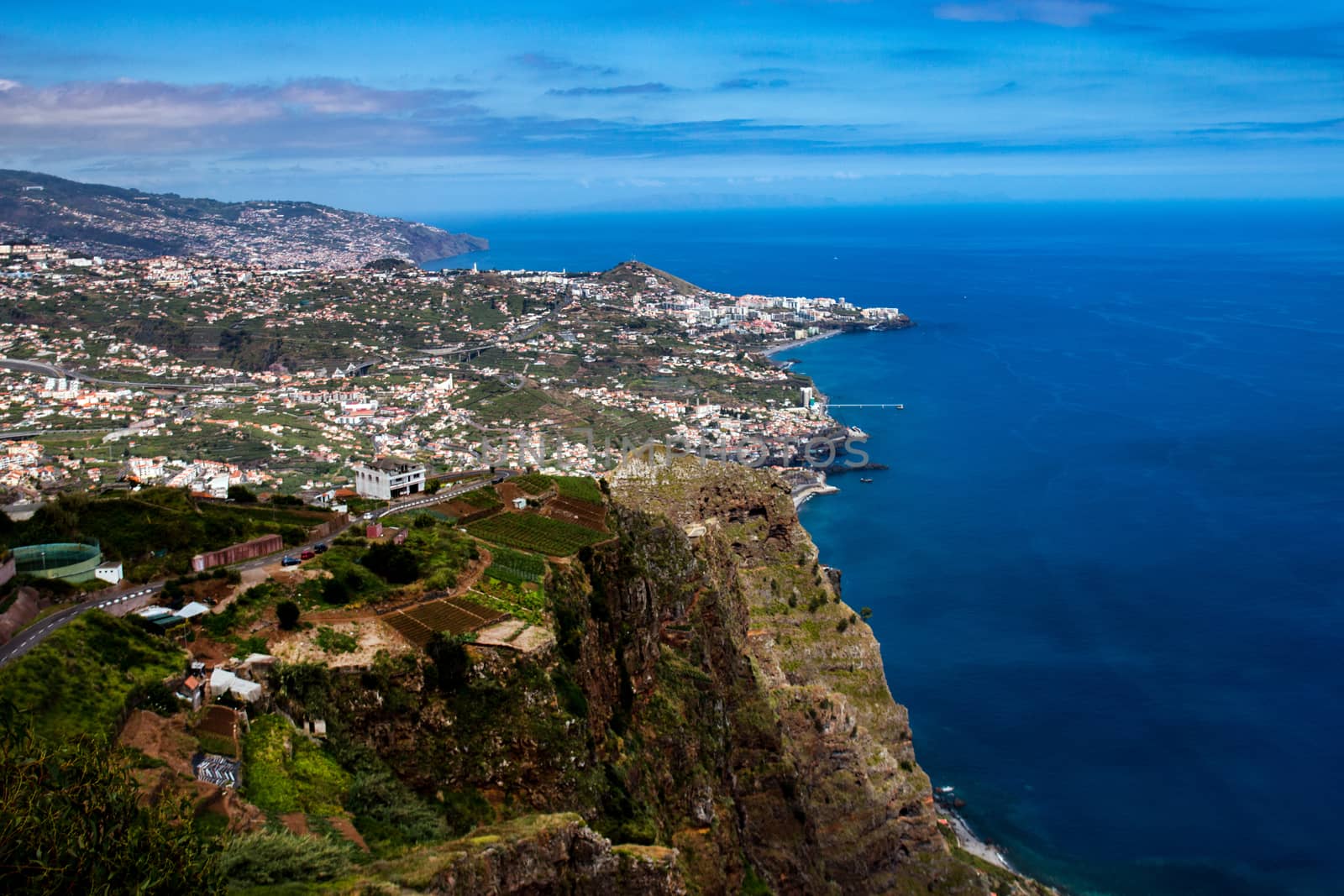 View of the famous Cabo Girao viewpoint in Madeira island, Portugal.