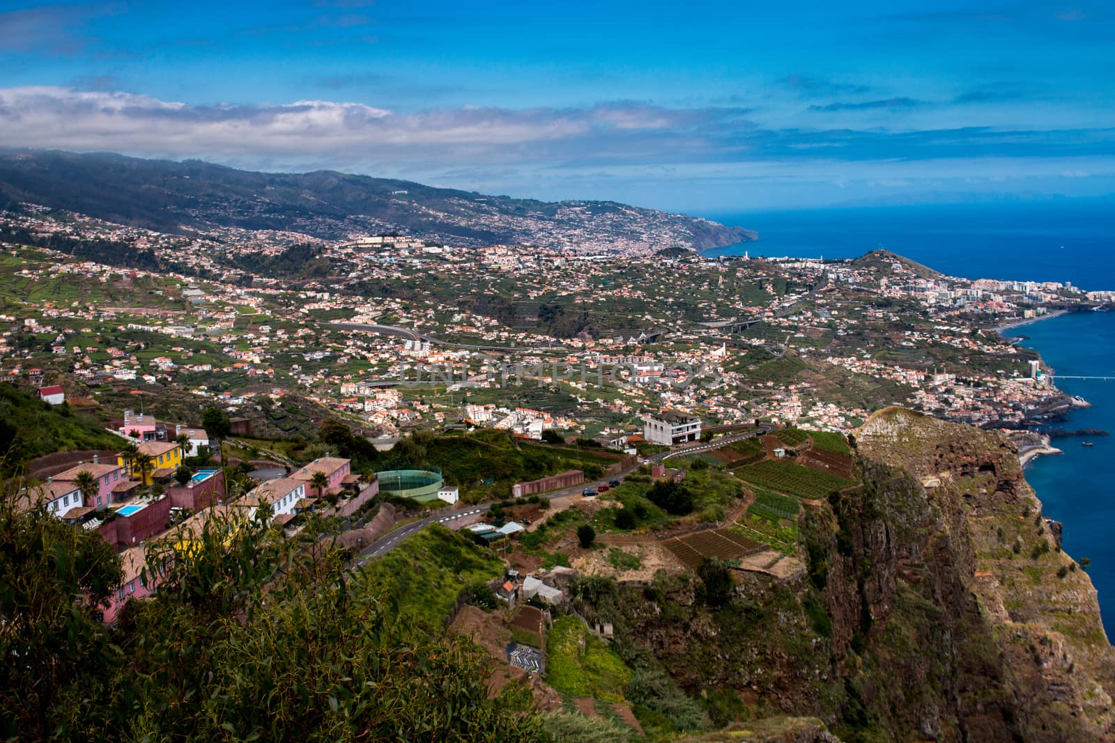 View of the famous Cabo Girao viewpoint in Madeira island, Portugal.
