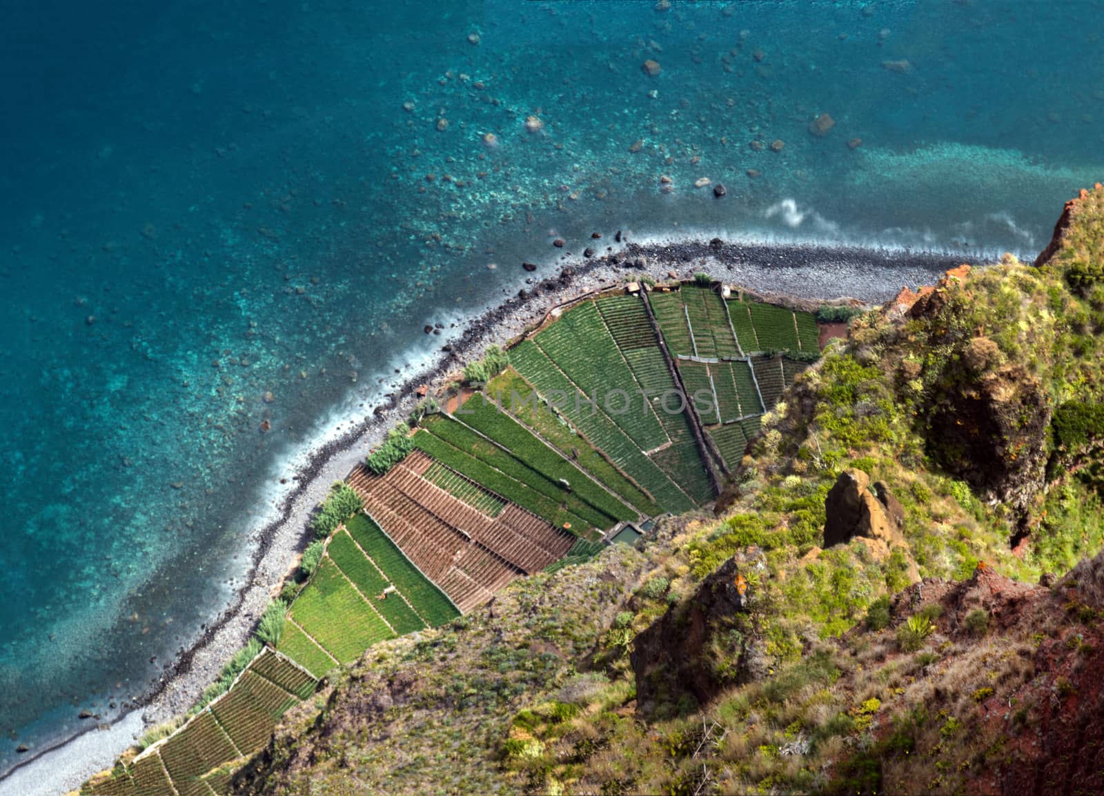 View of the famous Cabo Girao viewpoint in Madeira island, Portugal.