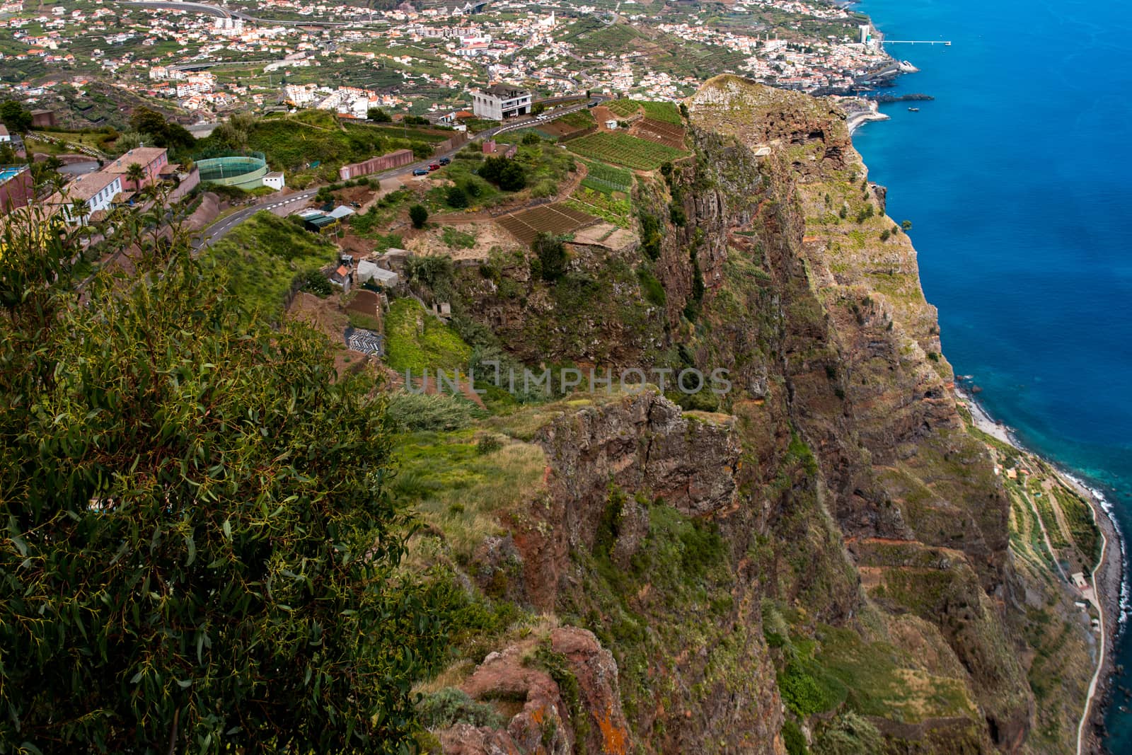 View of the famous Cabo Girao viewpoint in Madeira island, Portugal.