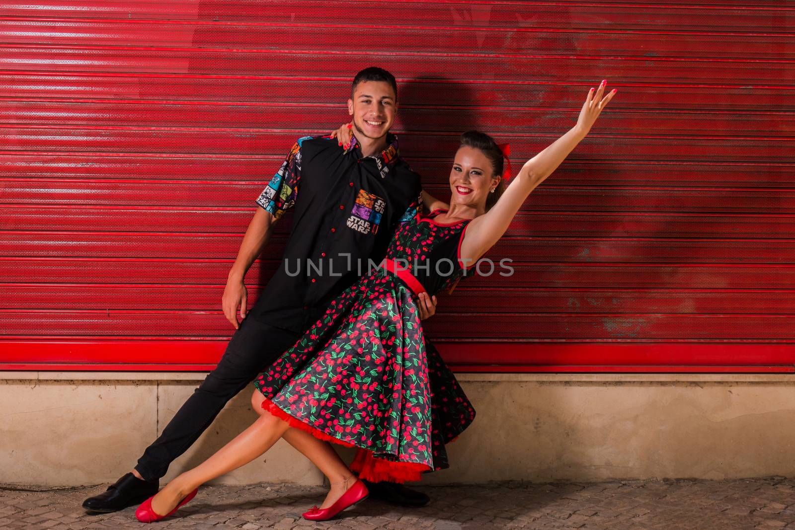 Vintage couple dancing by membio