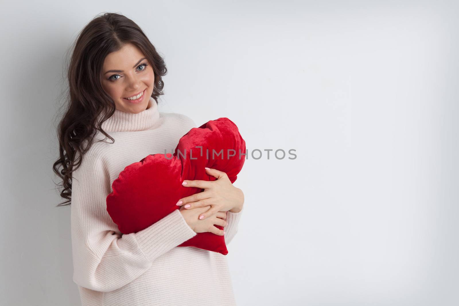 Woman with pillow heart by Yellowj