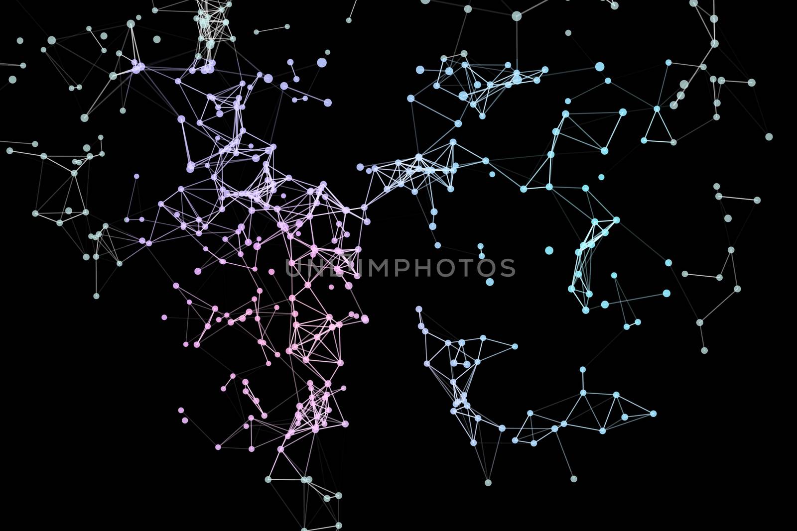 Concept of Network, internet communication. 3d illustration. by Mirexon