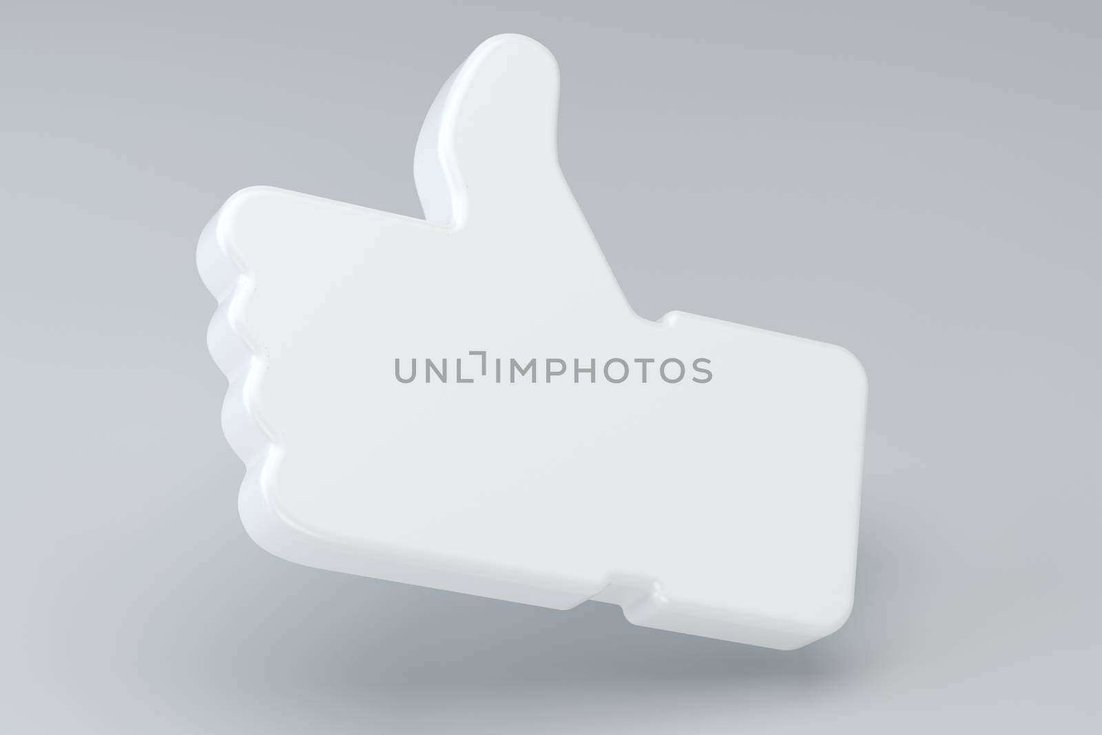 Concept 3d rendering - stylish social media like hand icon Symbol. by Mirexon