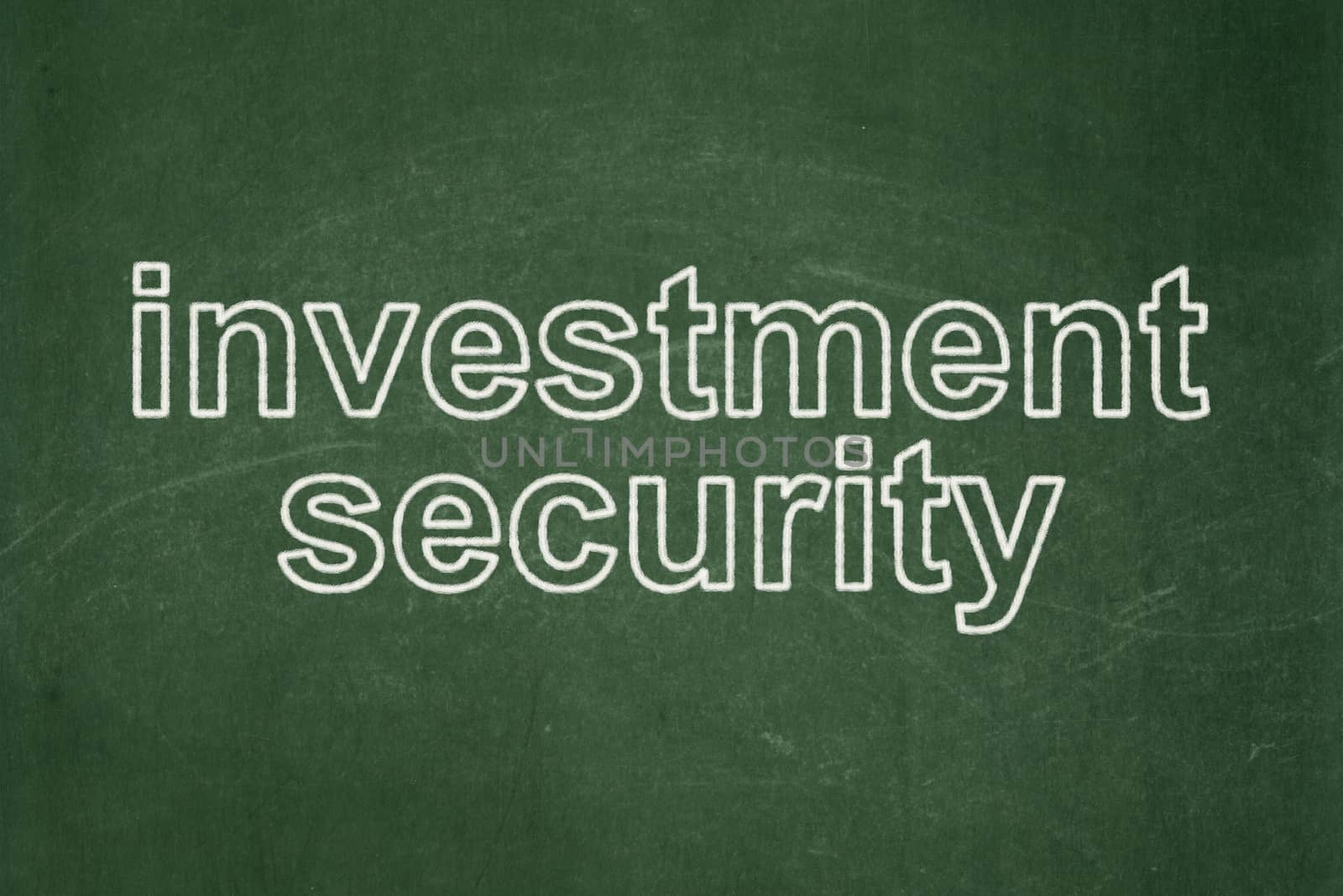 Safety concept: Investment Security on chalkboard background by maxkabakov