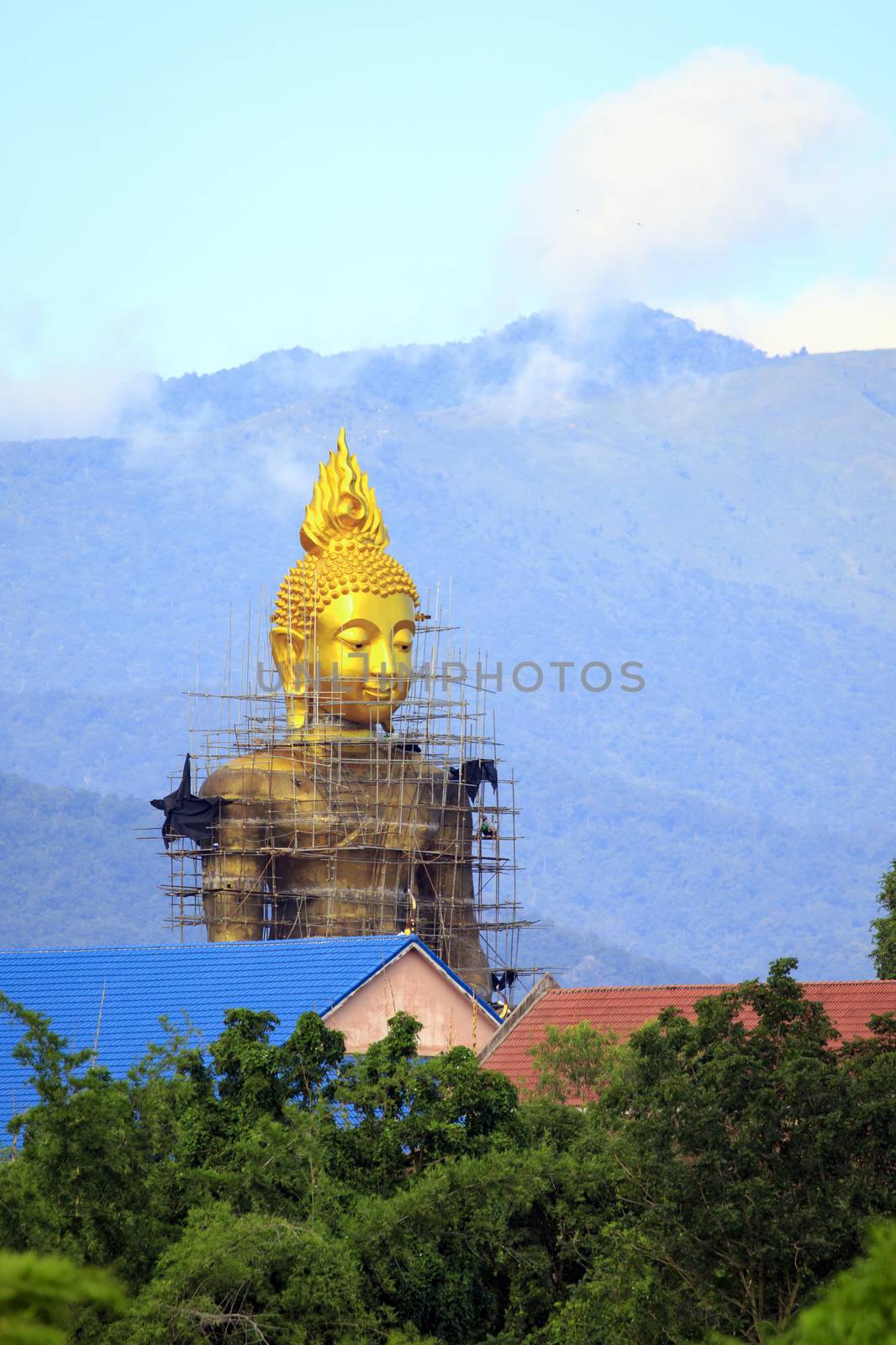 The Buddha is being built. Located in Ban Tak, Tak Province, Thailand.