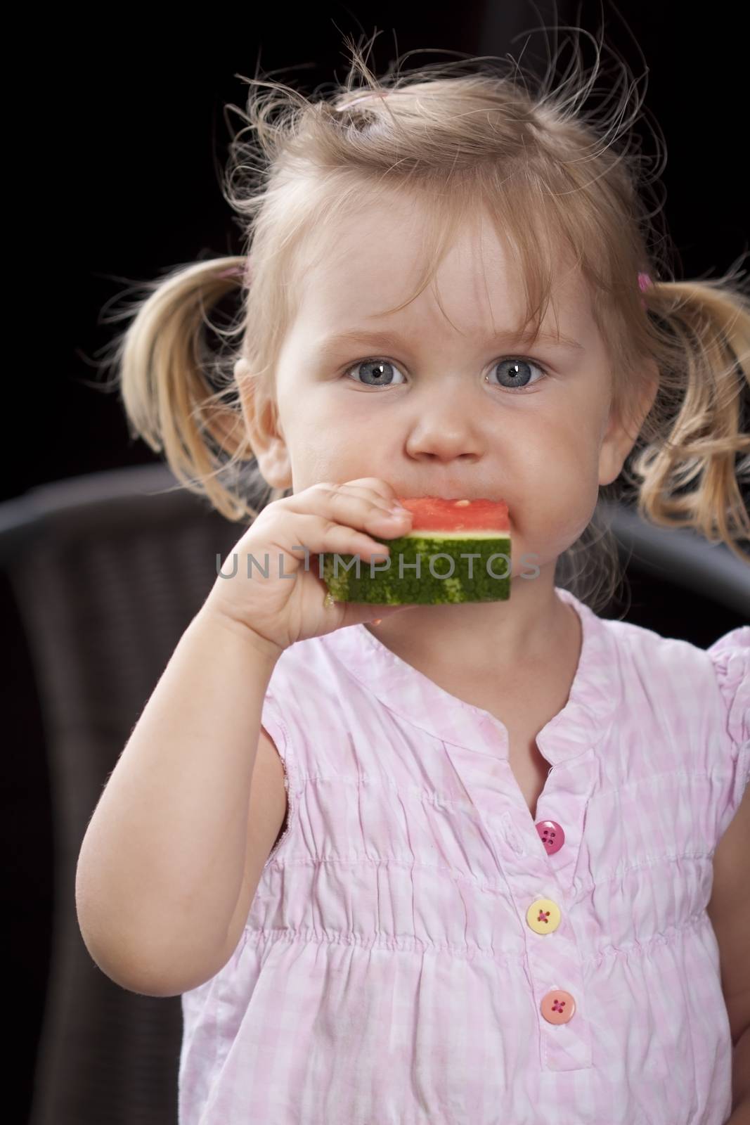 Little girl with watermelon by Gbuglok