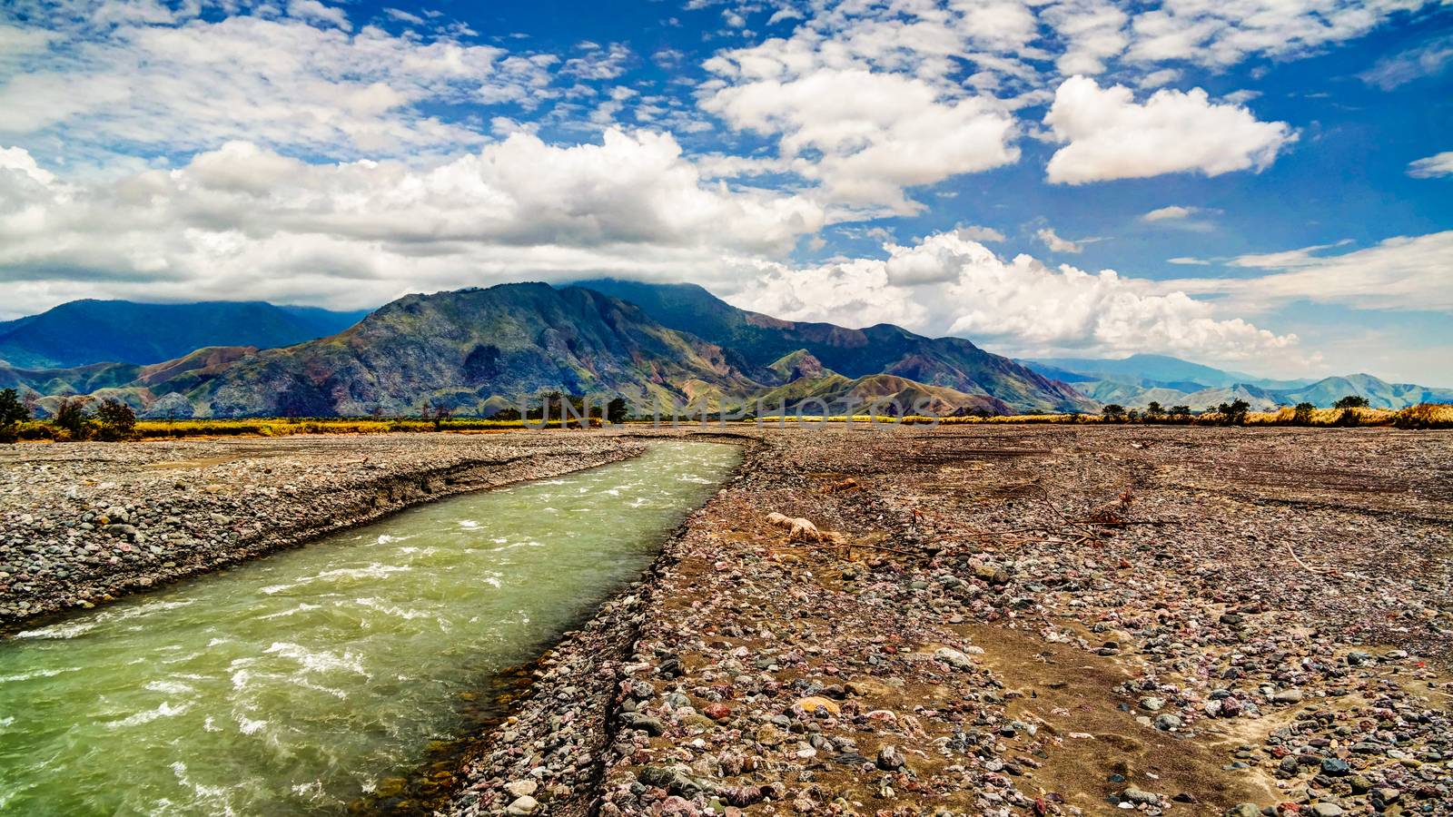 Landscape of Ramu river and valley, Madang, Papua New Gunea