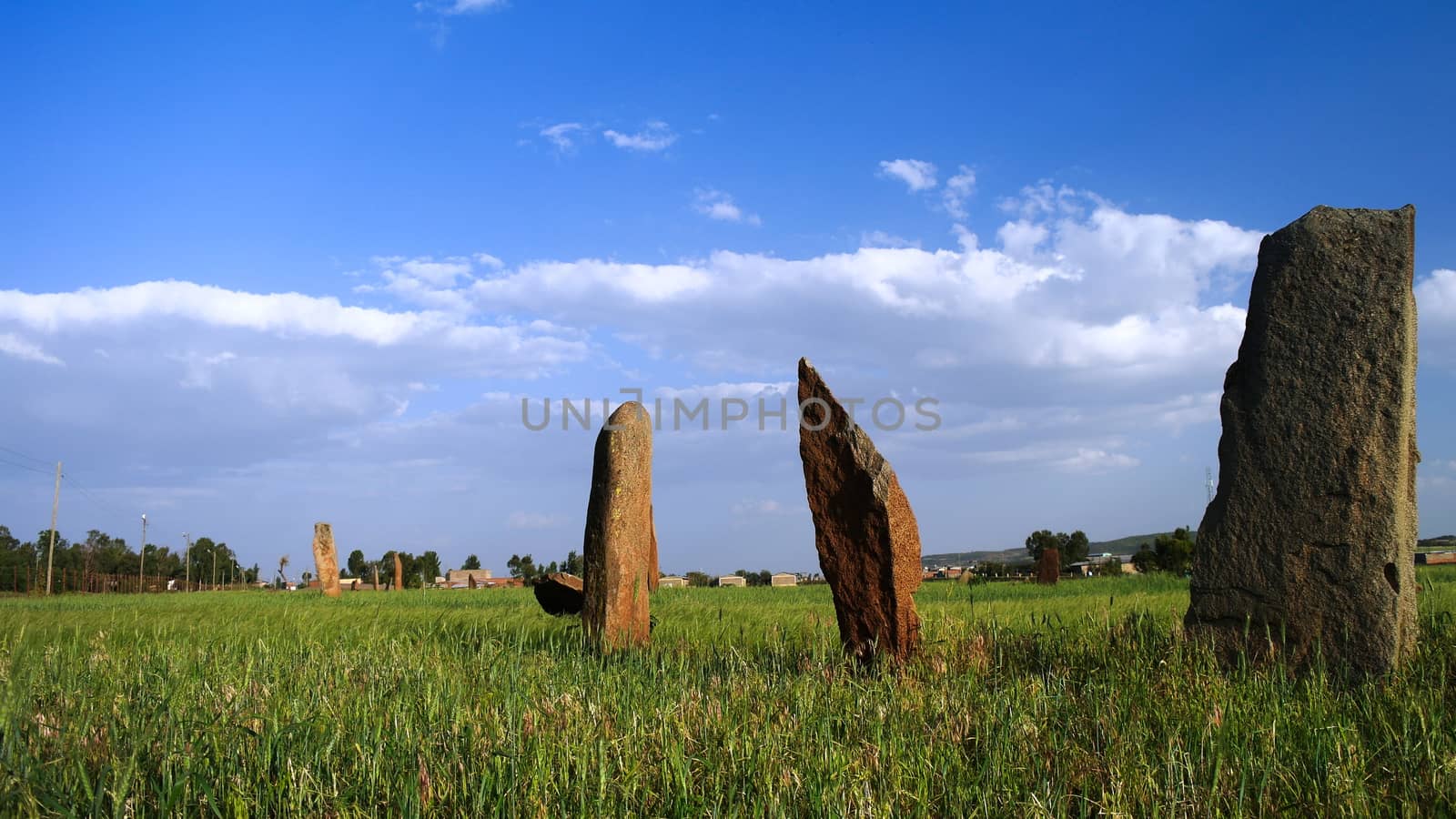 ancient Megalith stela field in AxumEthiopia by homocosmicos
