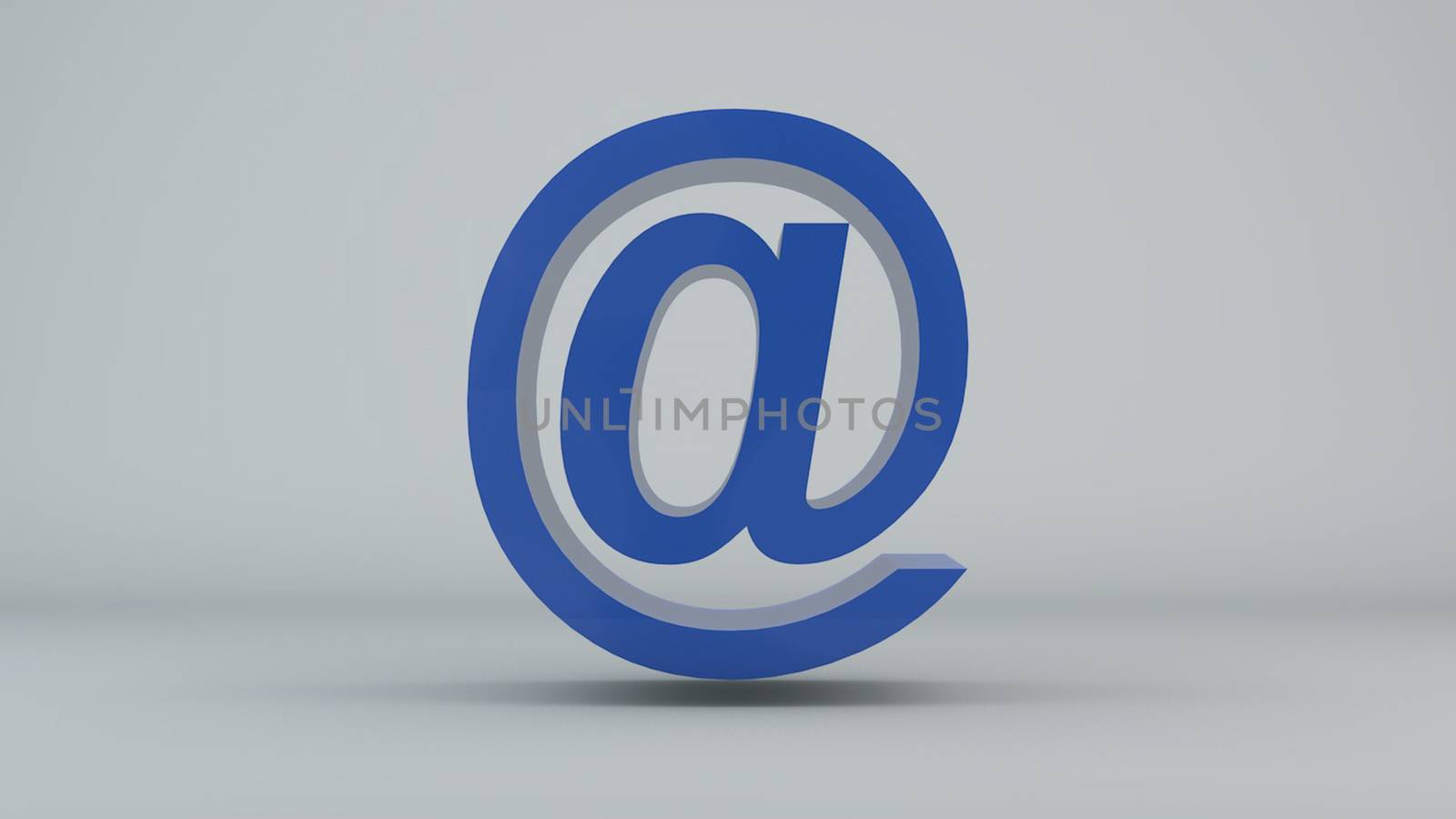 Abstract digital background with e-mail sign. 3d rendering