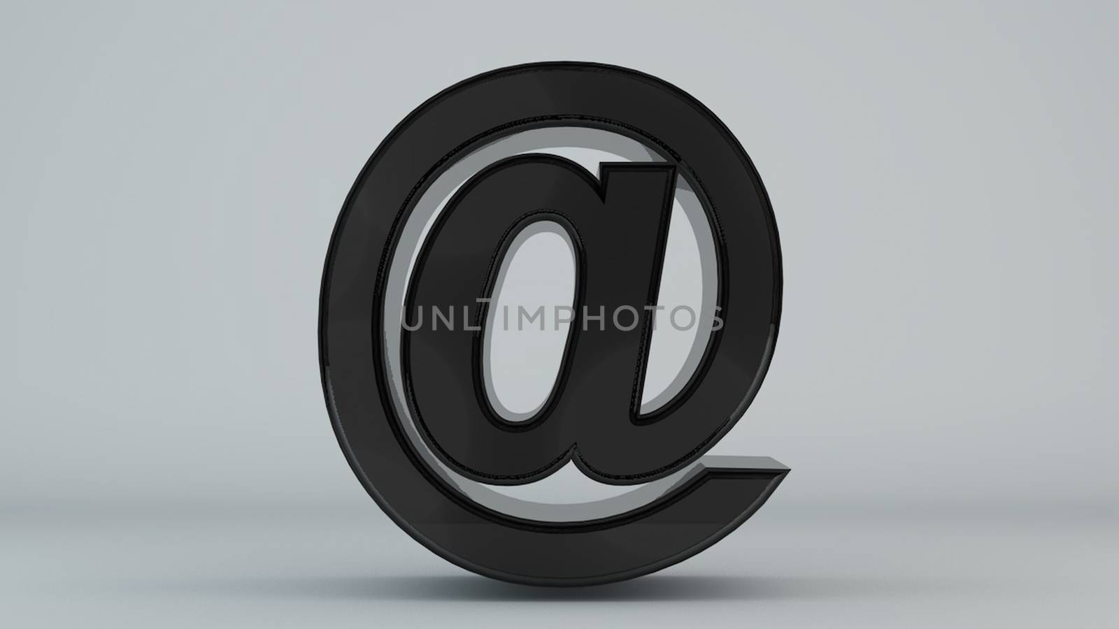 Abstract digital background with e-mail sign. 3d rendering