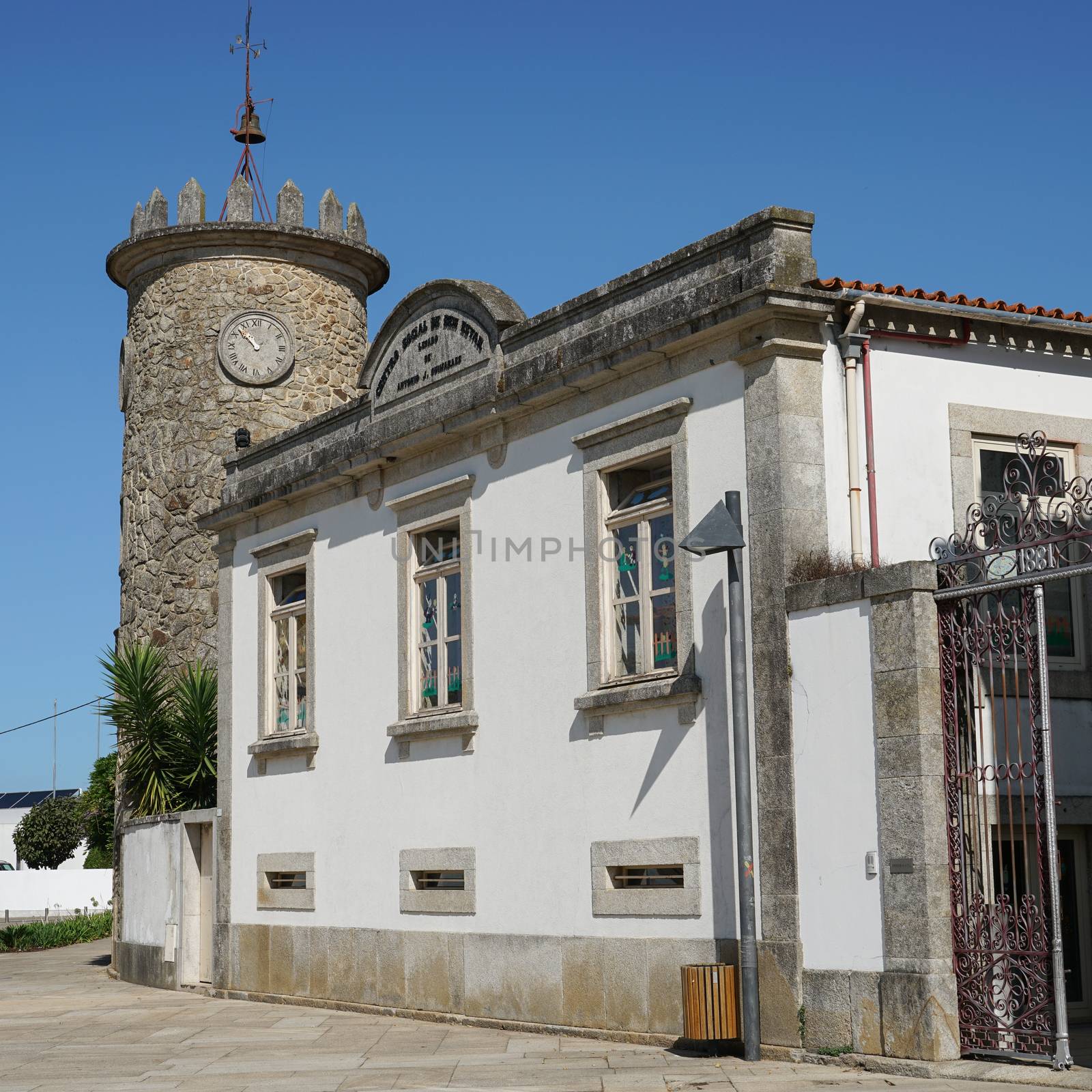 Clocktower of Sao Pedro de Rates, Camino de Santiago, Portugal