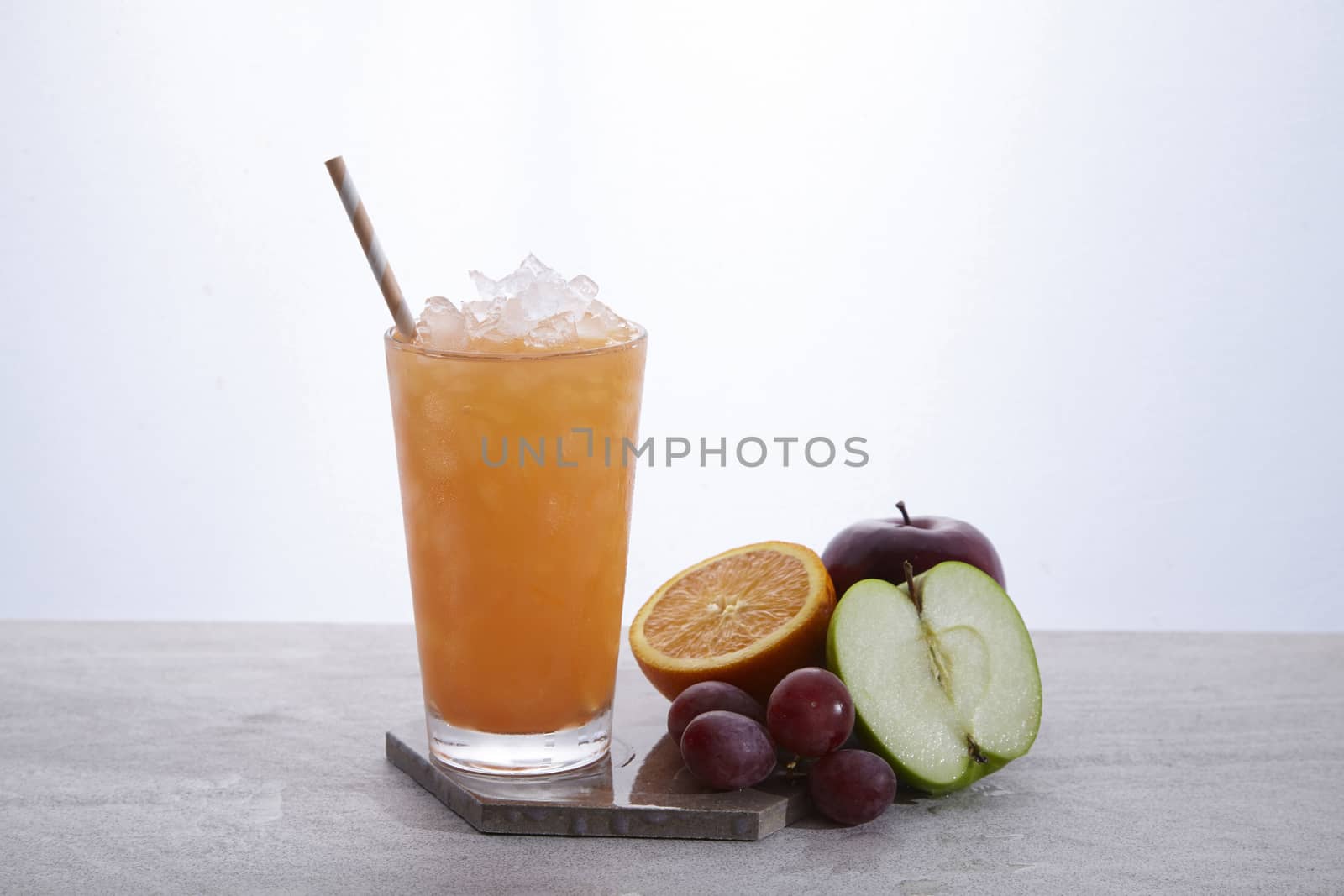 Juice is a liquid (drink) that is naturally contained in fruit and vegetables. It can also refer to liquids that are flavored with these or other biological food sources such as meat and seafood.  Clipping path (Dicut around Object) for work.