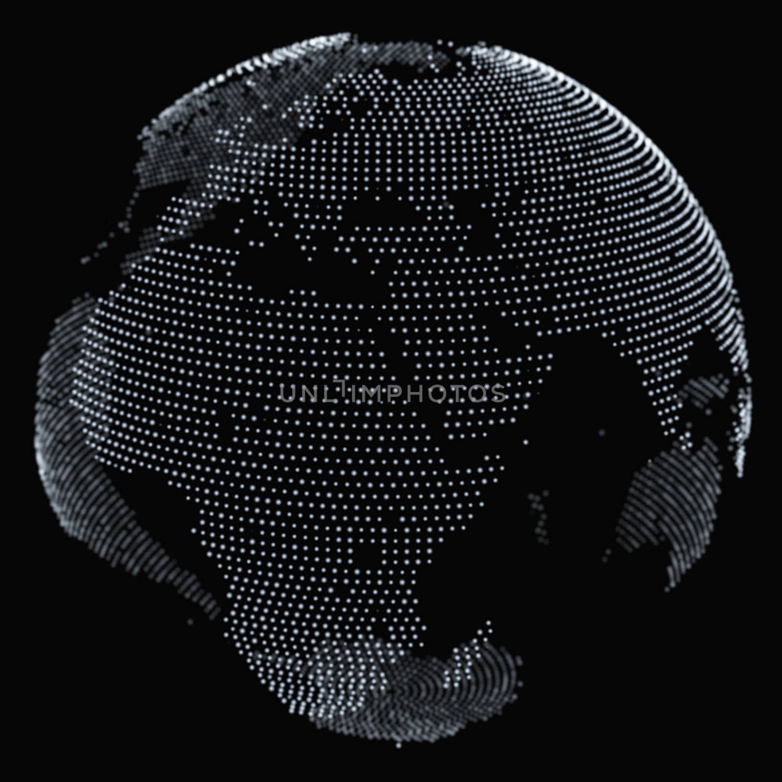Dotted world globe. Template for your design by cherezoff